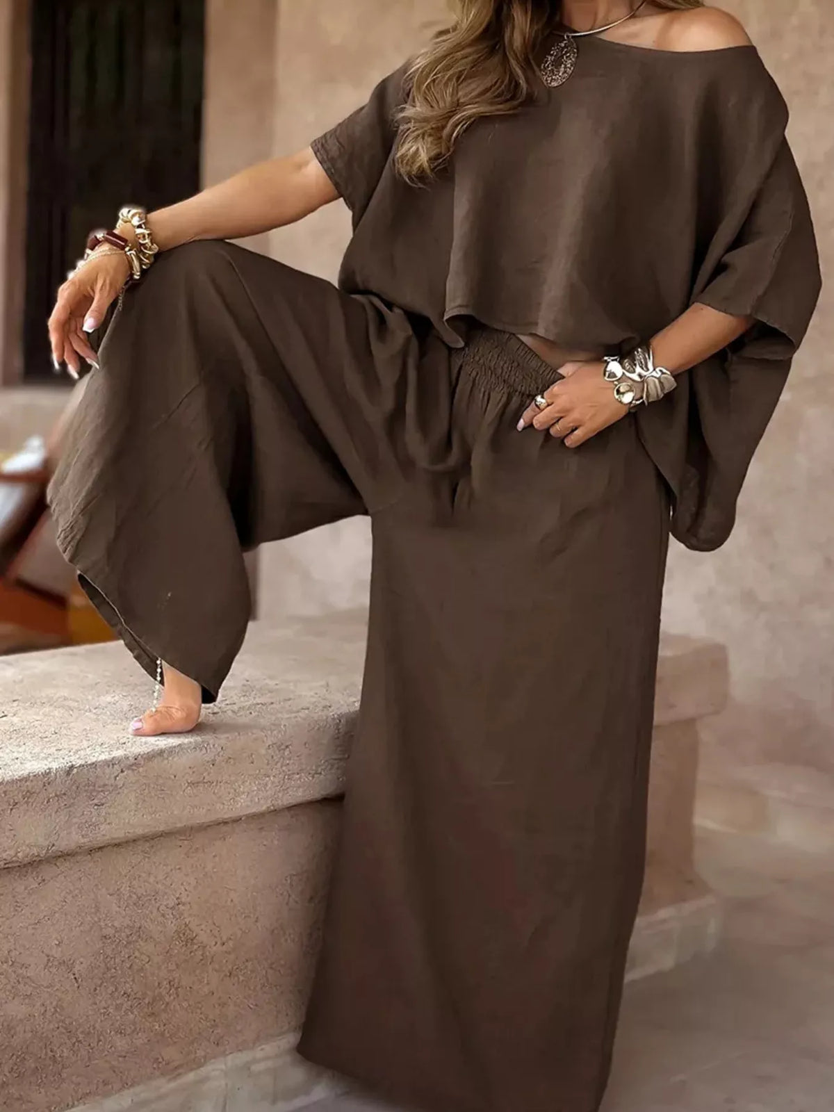 Chelsea Luxe Boat Neck Lounge Set