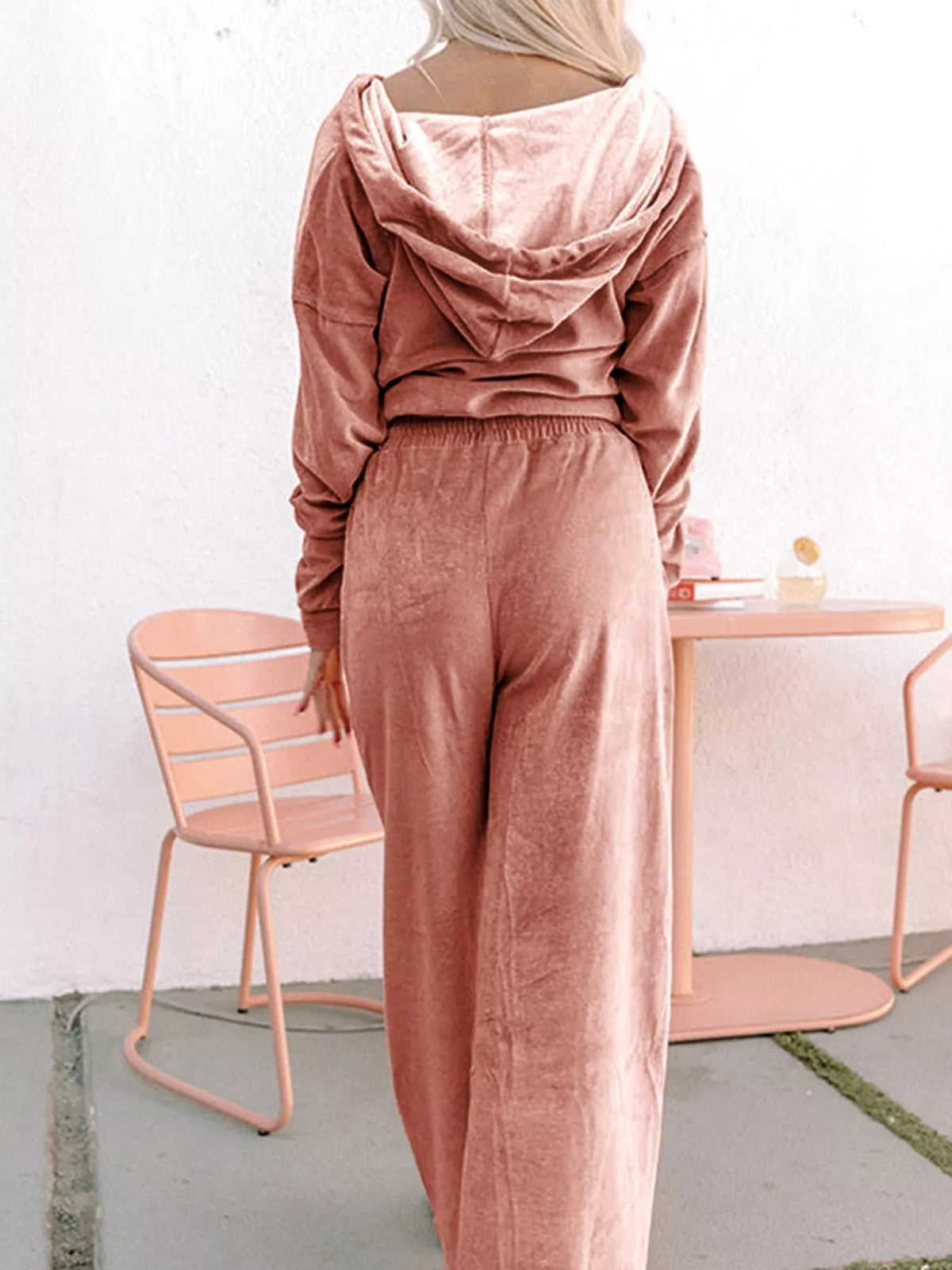 Concrete Rose Hooded Top & Pants Set