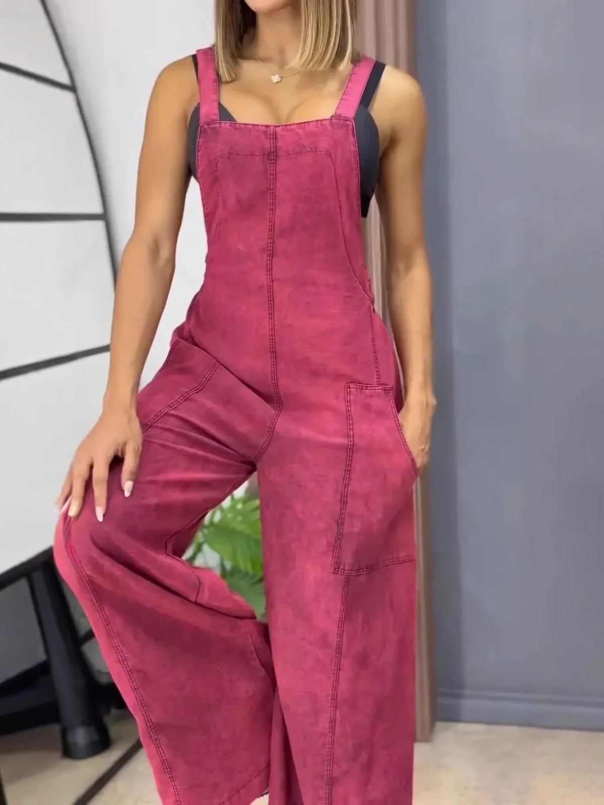 Hudson Blue Wide-Leg Denim Jumpsuit