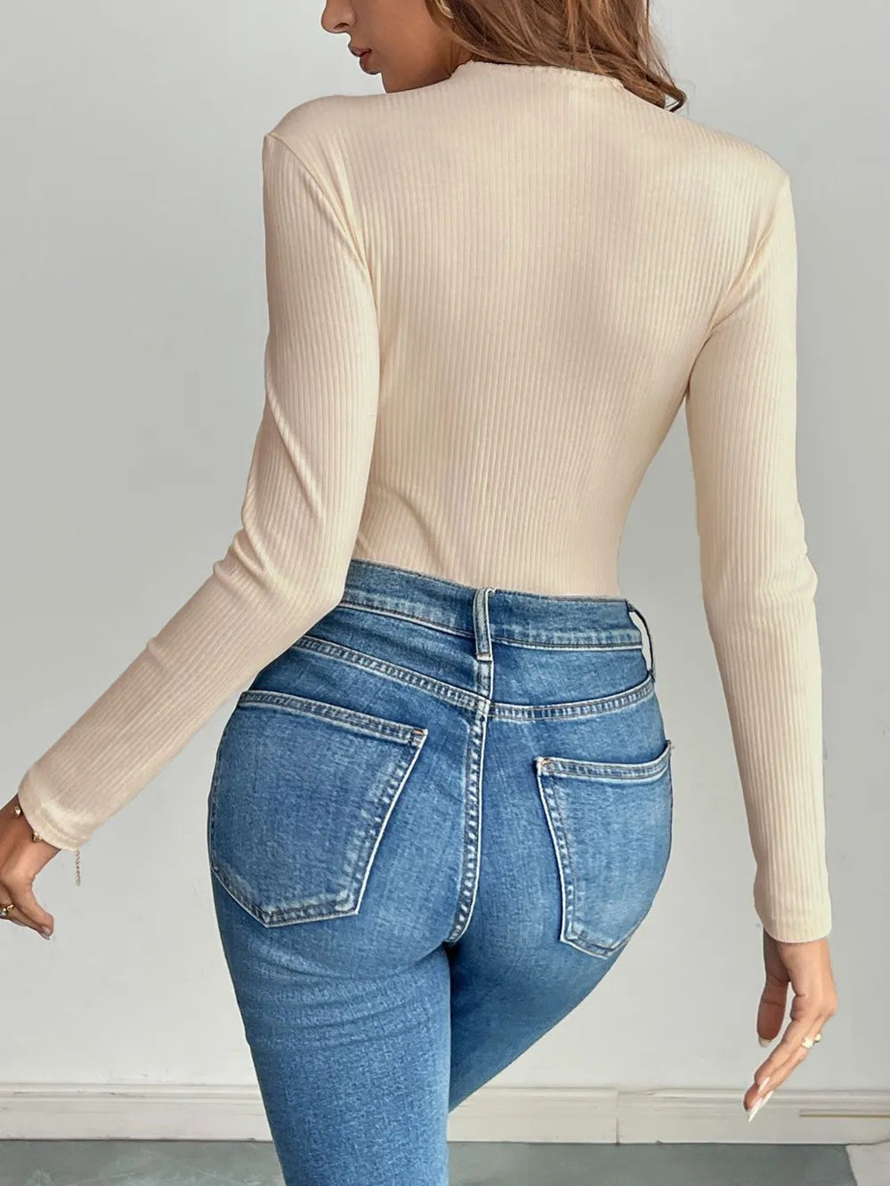 Curated Style Decorative Button Bodysuit