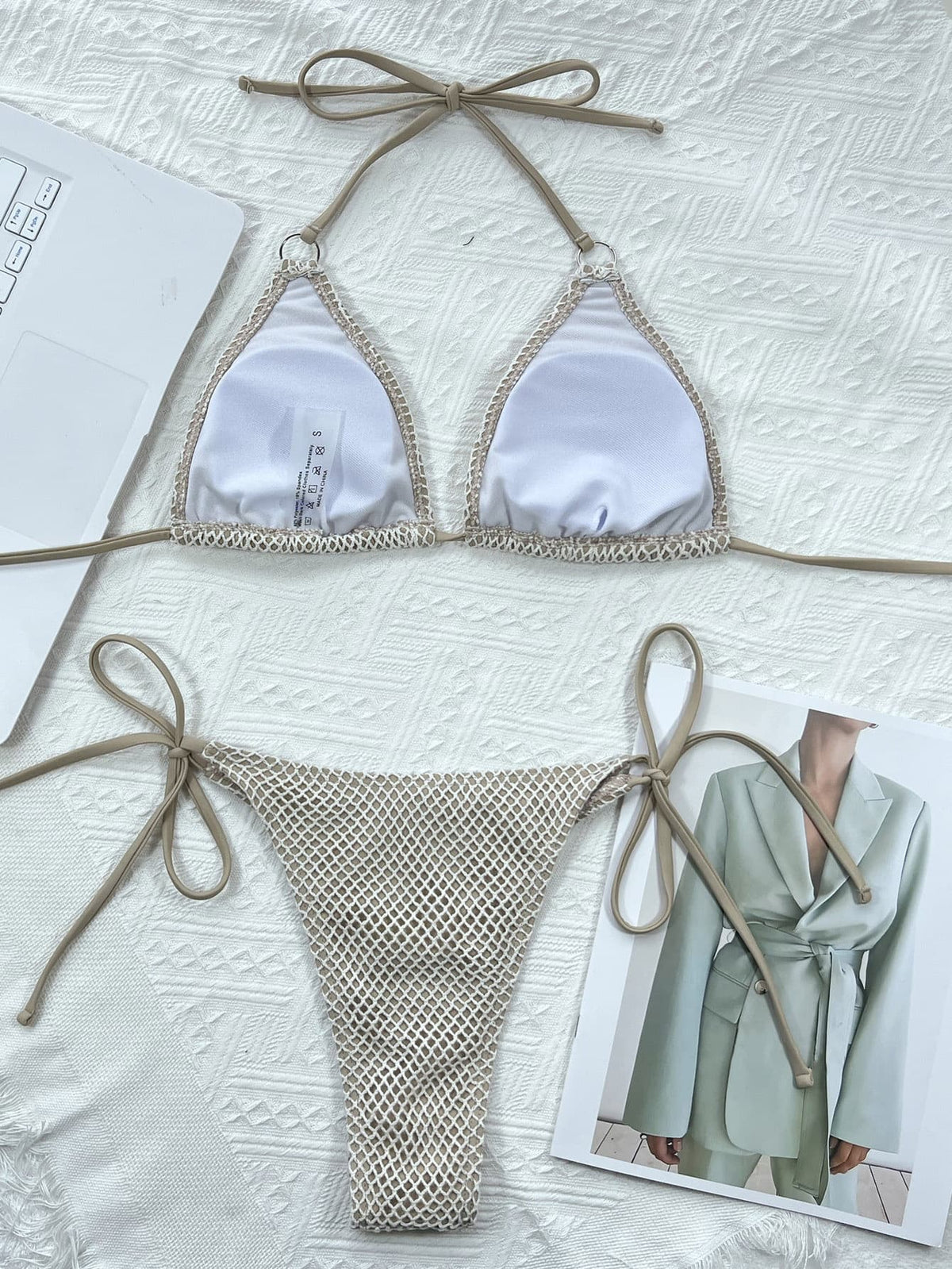 Afterglow Tie-Back Halter Bikini Set