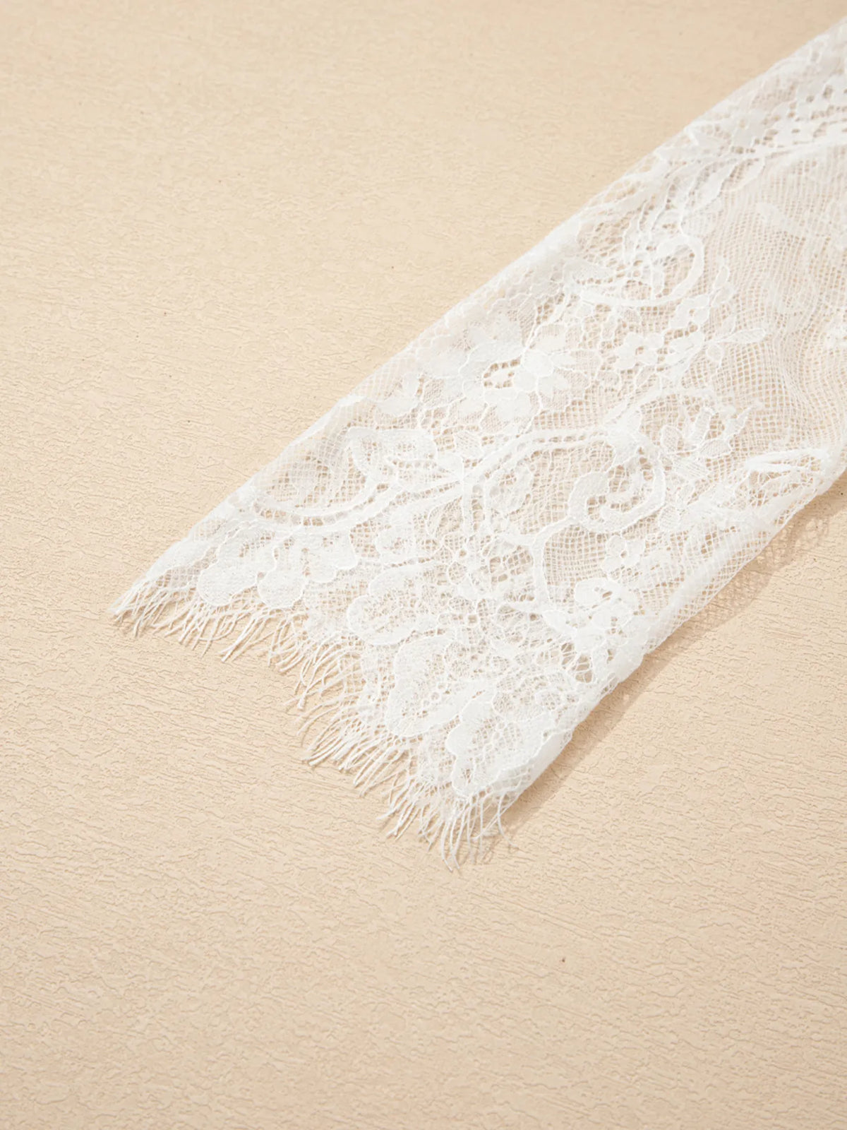 Love Lace Sleeve Faux Two-piece Sweater