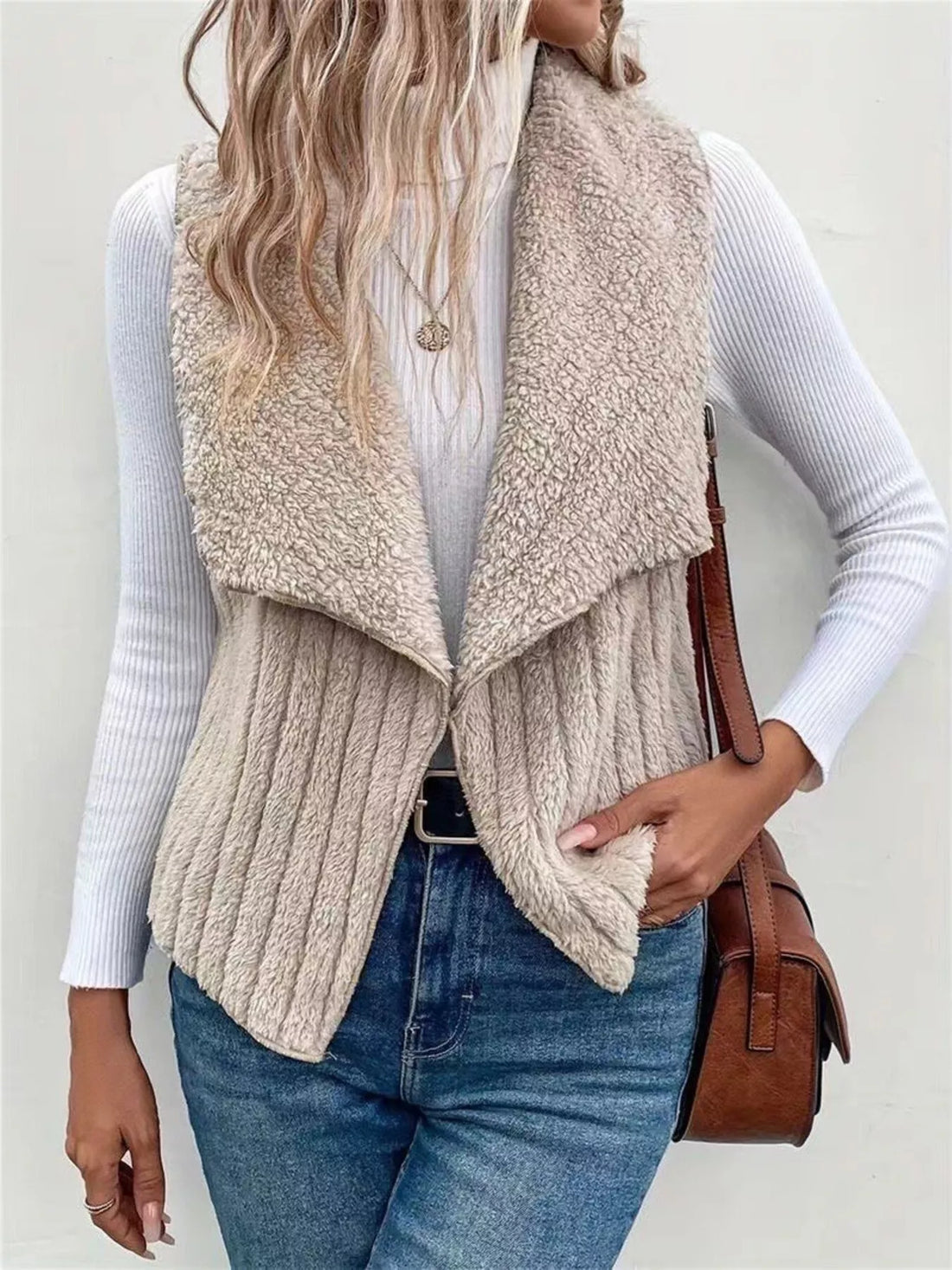 Fireside Drape Fleece Vest Coat