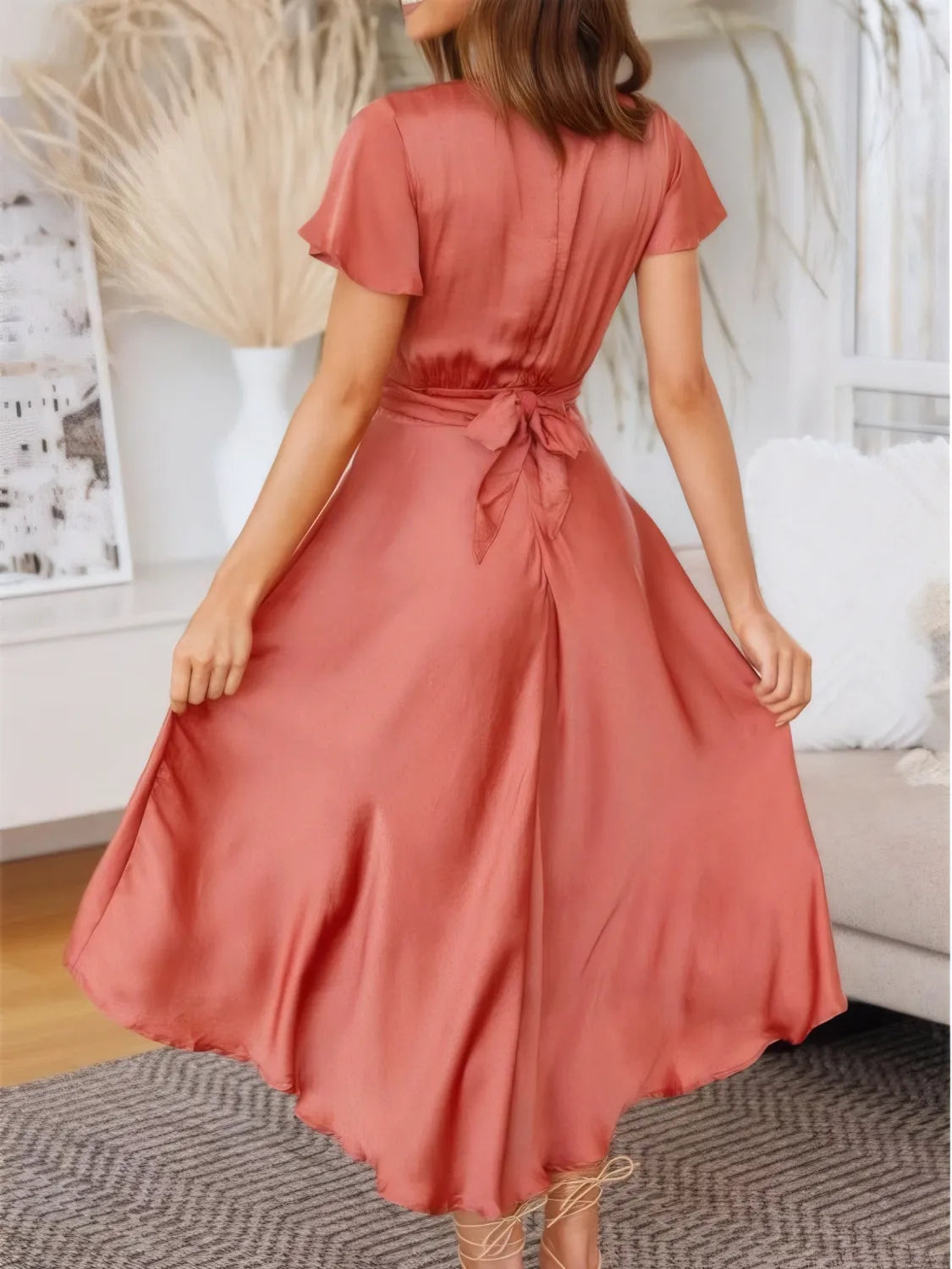 Chelsea Muse Flowy Flutter Sleeve Dress