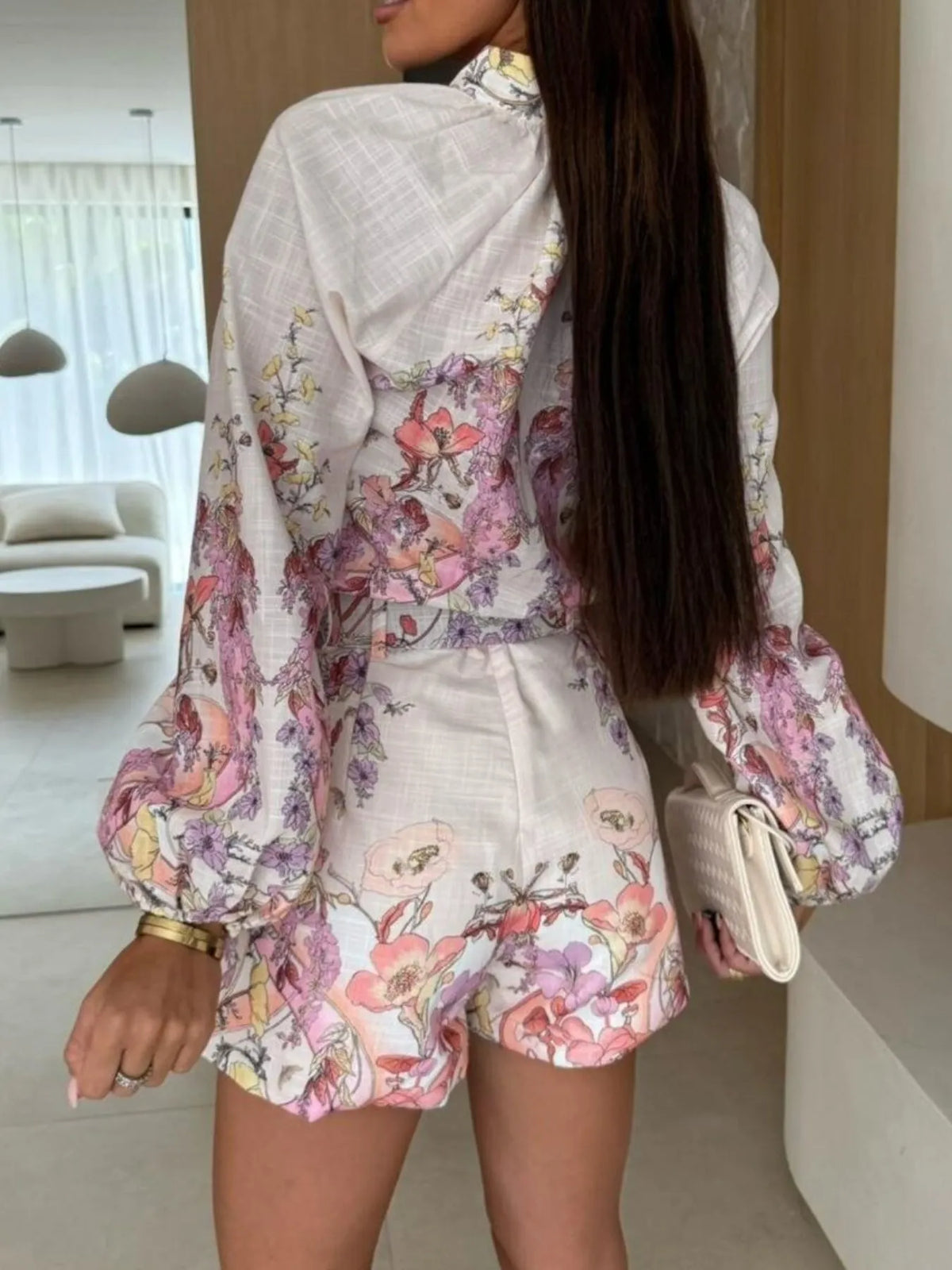 Riviera Nightfall Long Sleeve Shorts Set