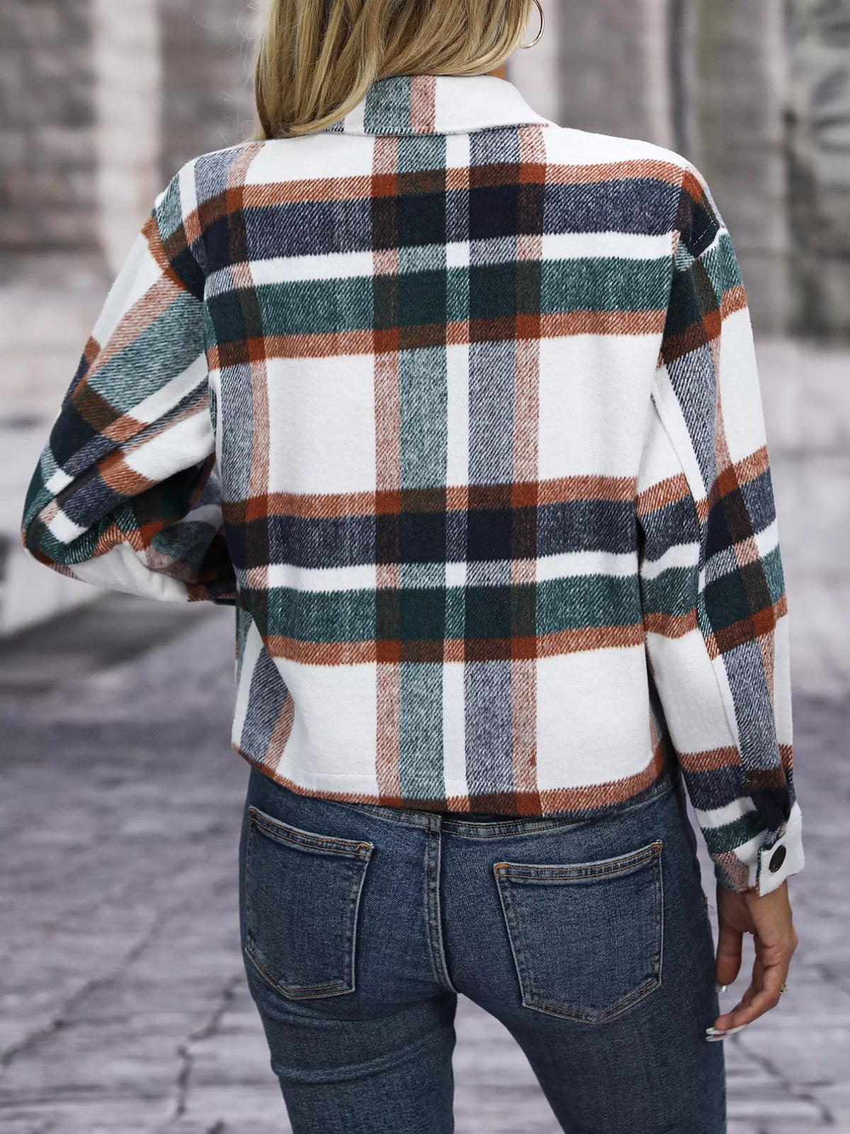 Hudson Plaid Cropped Jacket