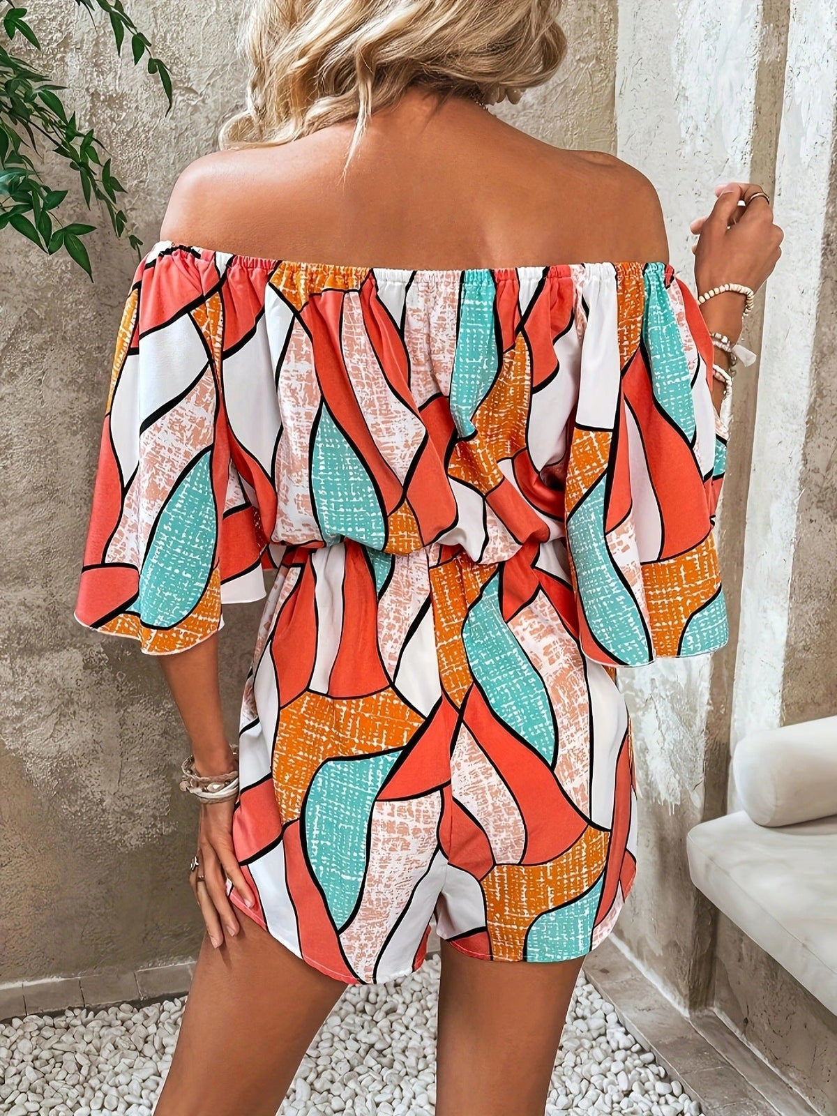 Luxe Moment Off-Shoulder Drawstring Romper
