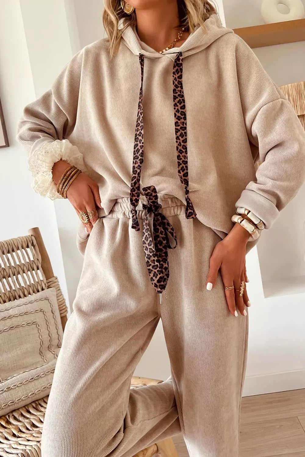 Wild Side Drawstring Hoodie & Pants Set