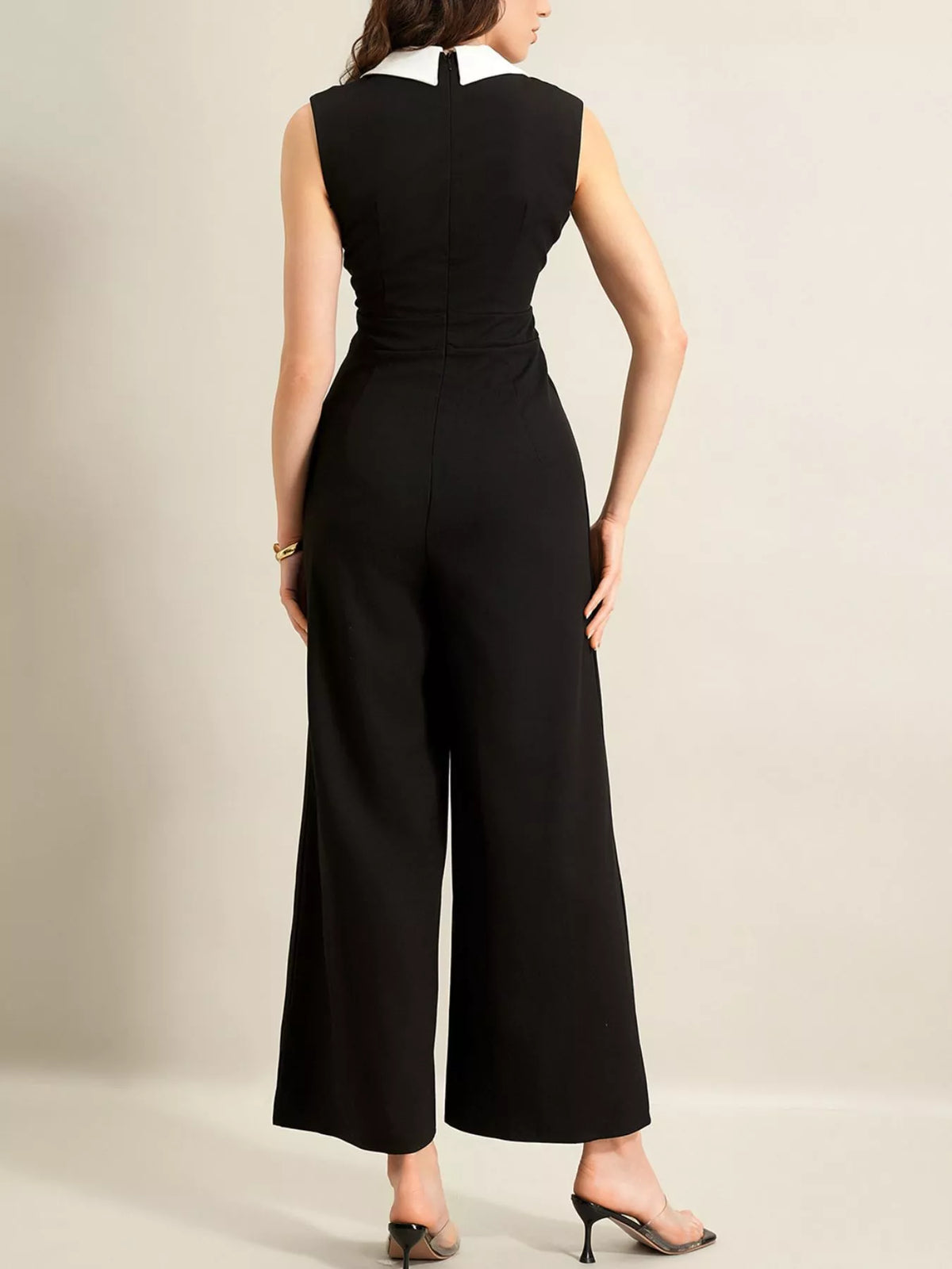 City Ease Sleeveless Wide-Leg Jumpsuit