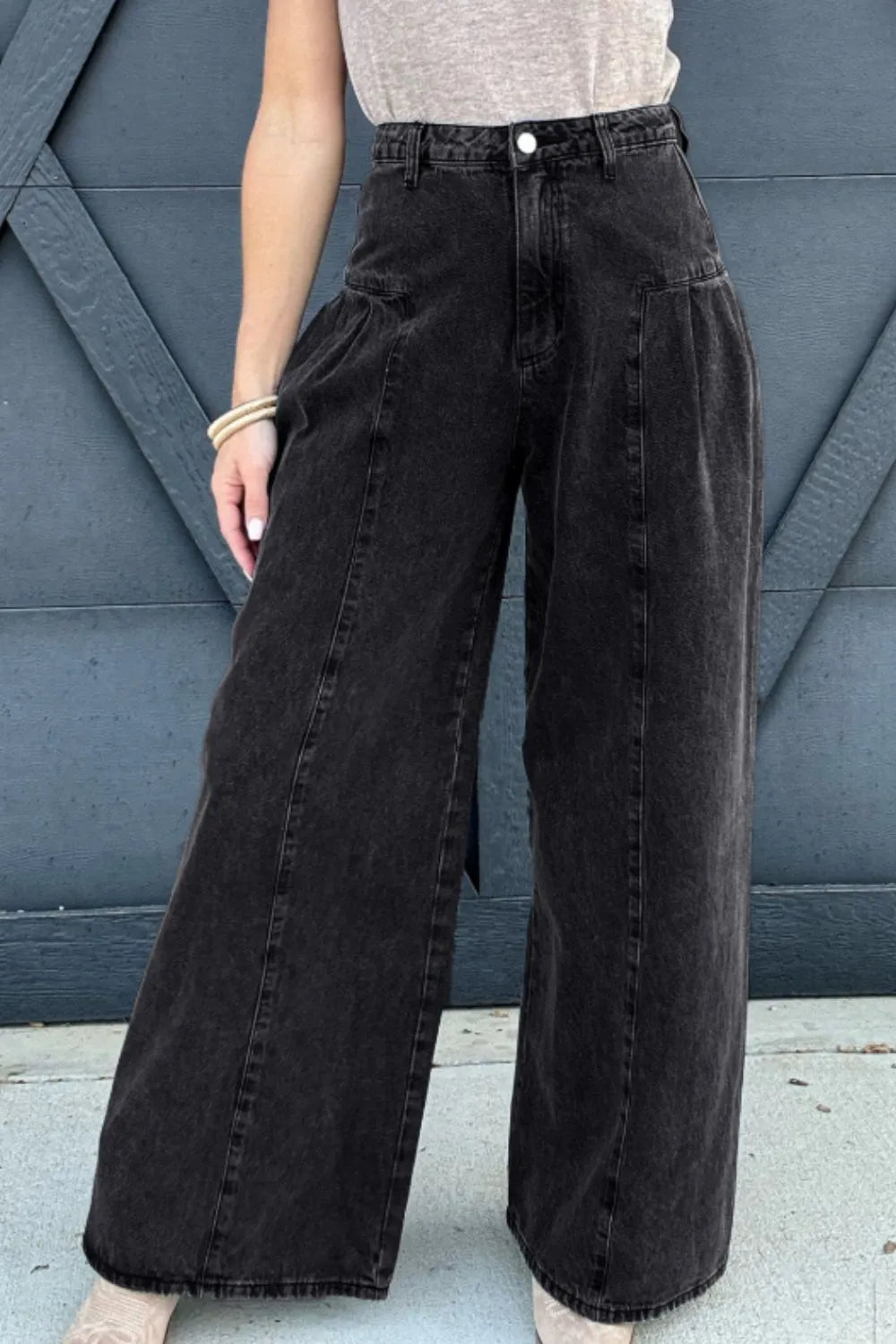 Fifth Avenue Wide-Leg Jeans