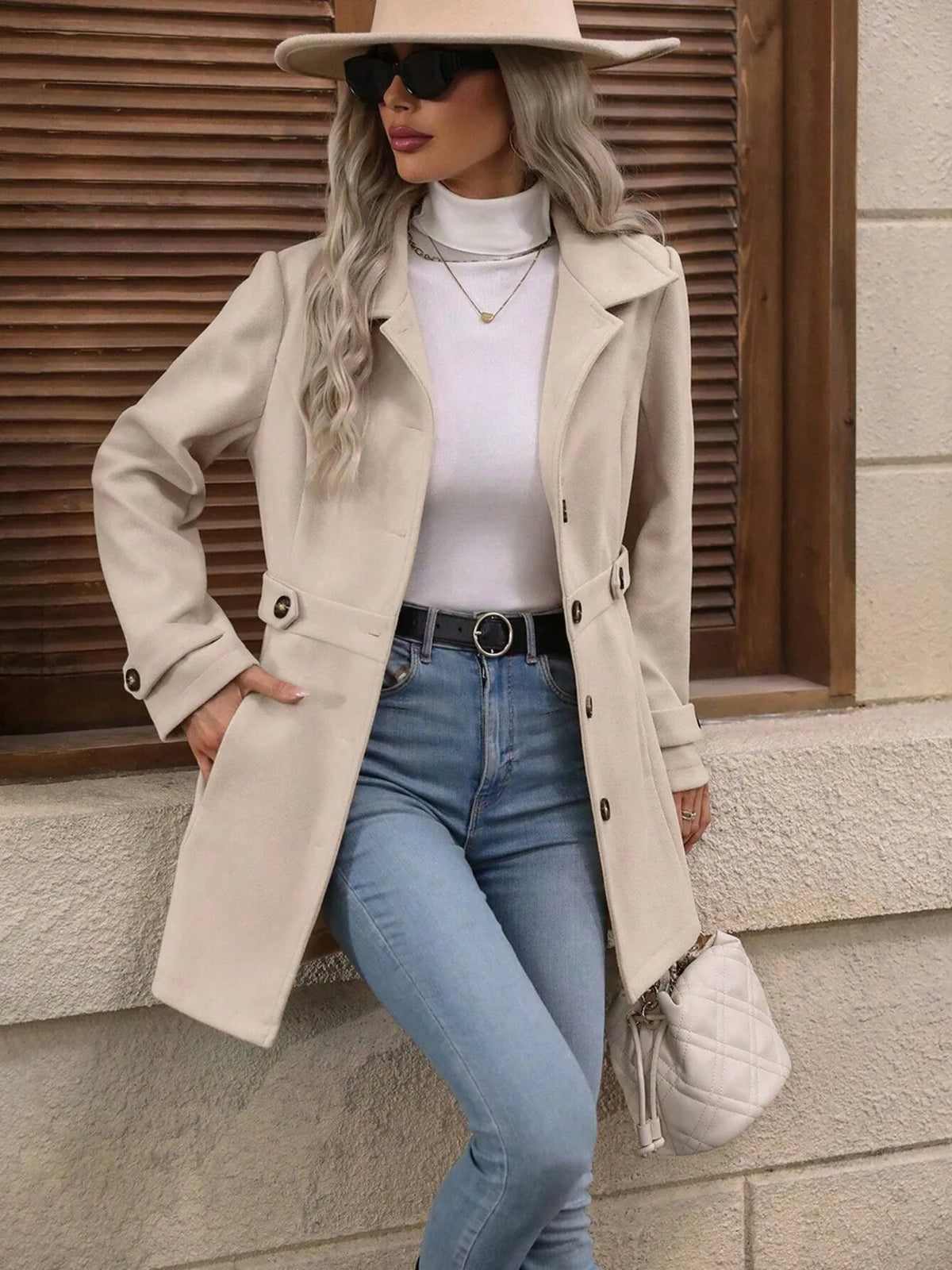 Refined Edge Button Up Long Sleeve Coat