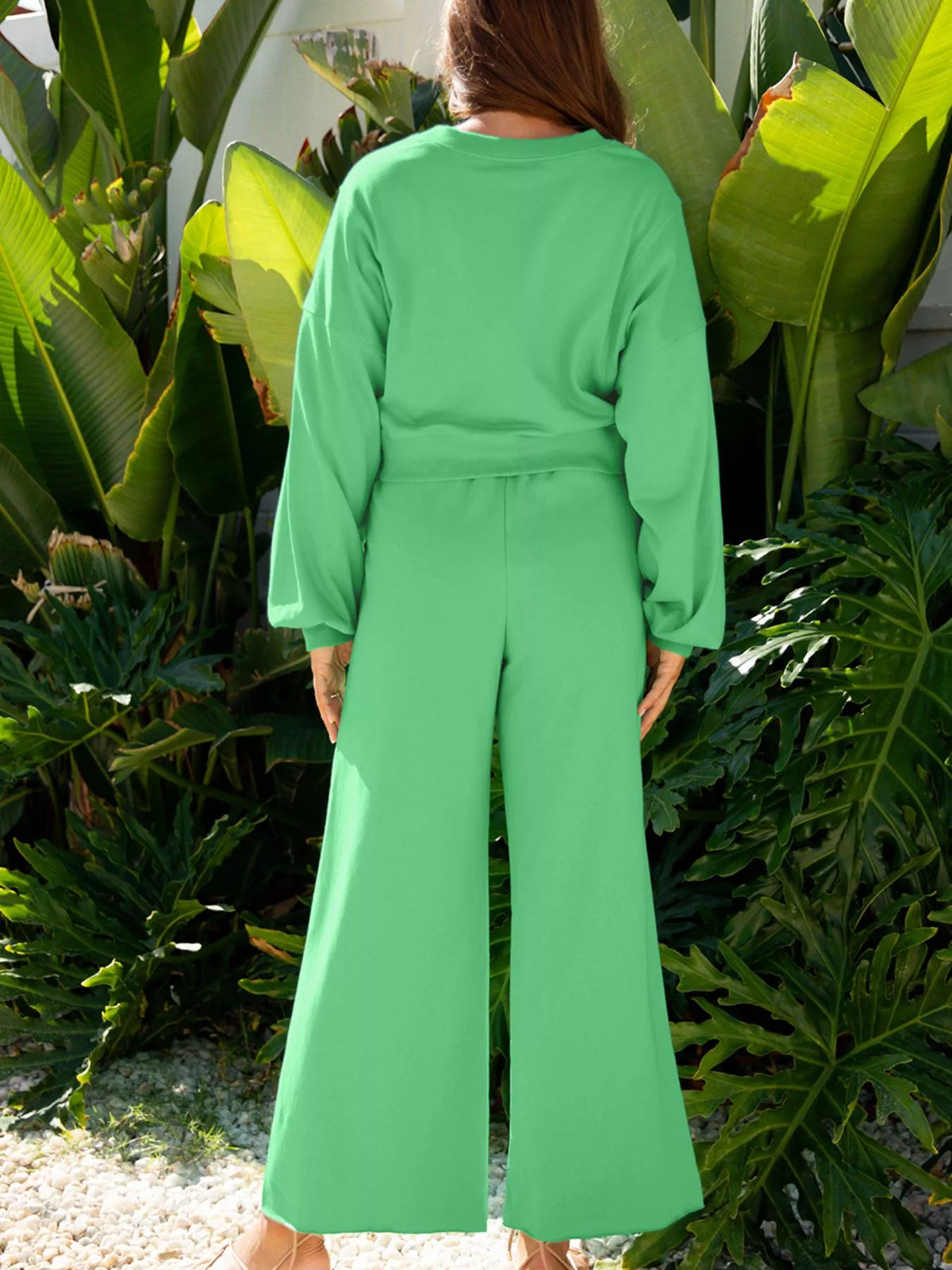 Skyline Ease Top & Wide-Leg Pants Set