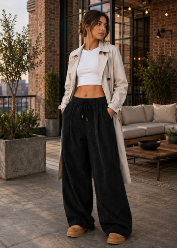 City Lights Drawstring Wide Leg Pants