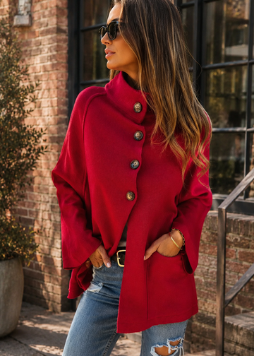 Borough Wrap Buttoned Knit Cardigan