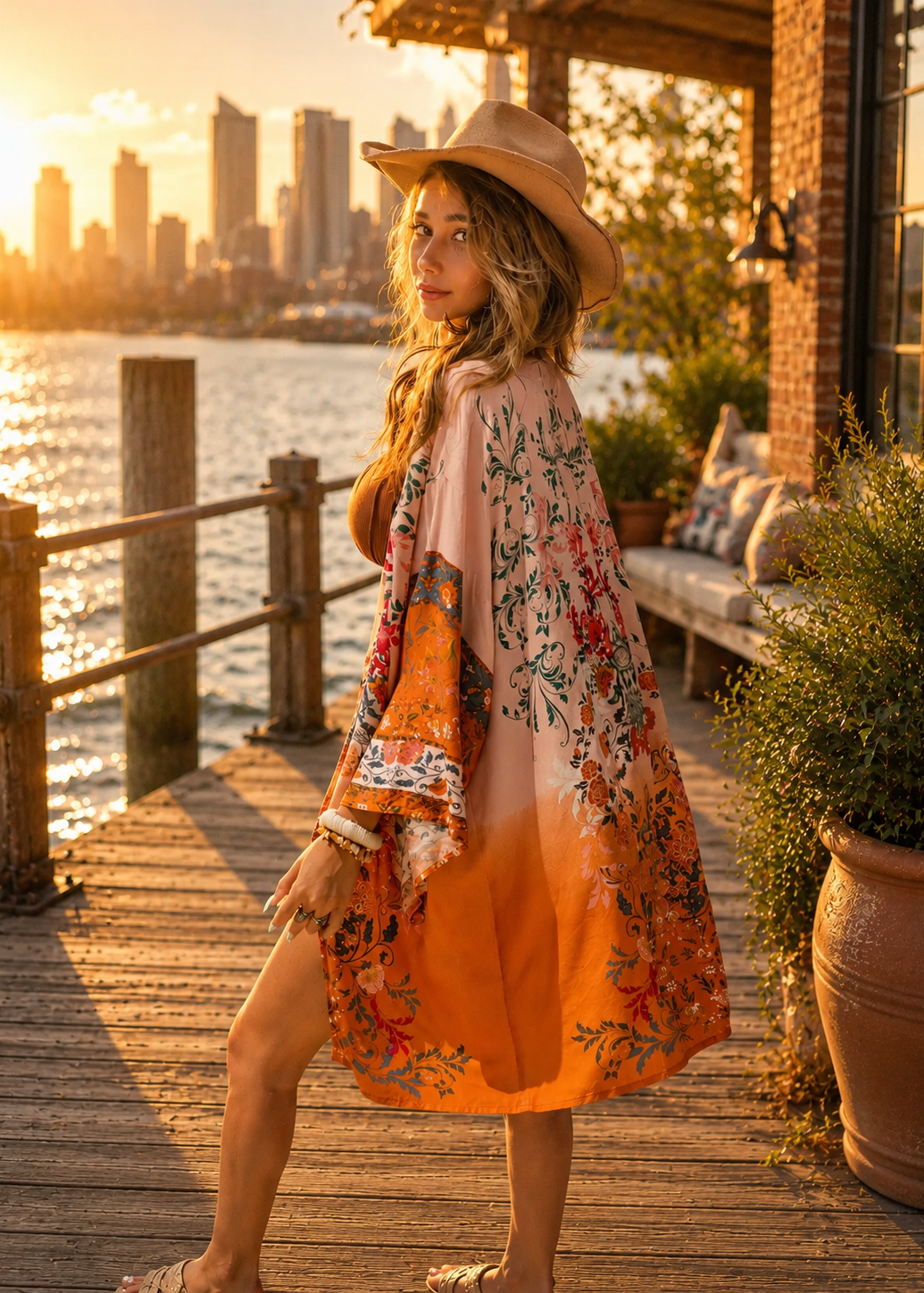 Tropical Drift Printed Open Cover-Up