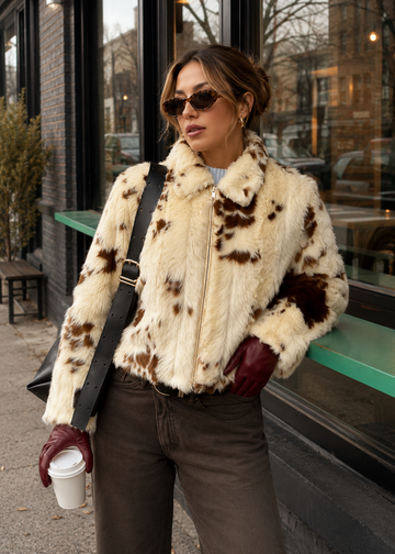 Midtown Muse Faux Fur Cropped Jacket