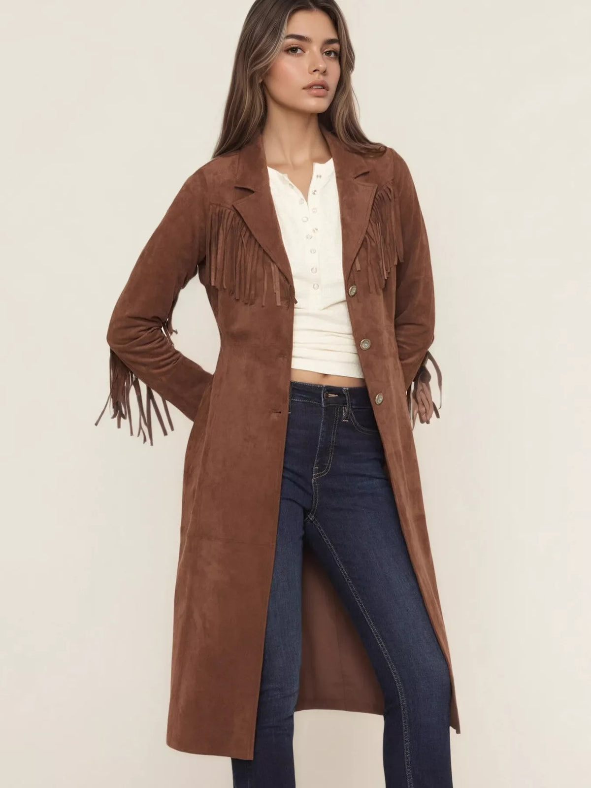 Midnight Fringe Statement Coat