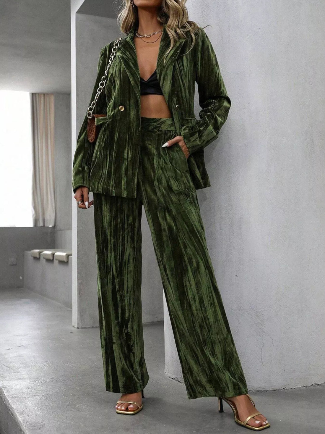 City Executive Lapel Blazer & Pants Set