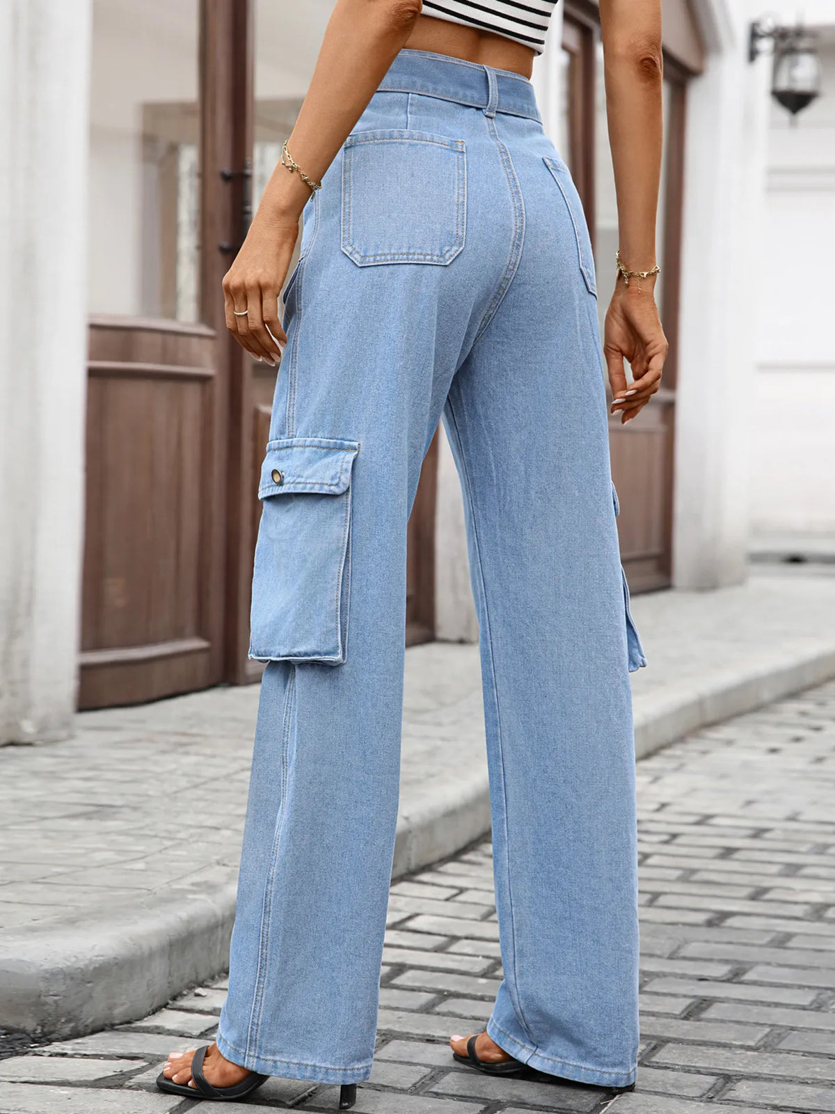 Metro Muse High-Waisted Cargo Jeans