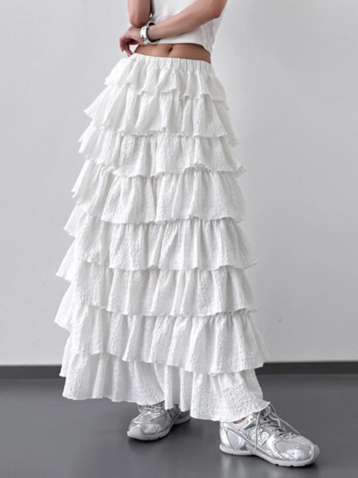 Harbor Flow Ruffle Layered Maxi Skirt