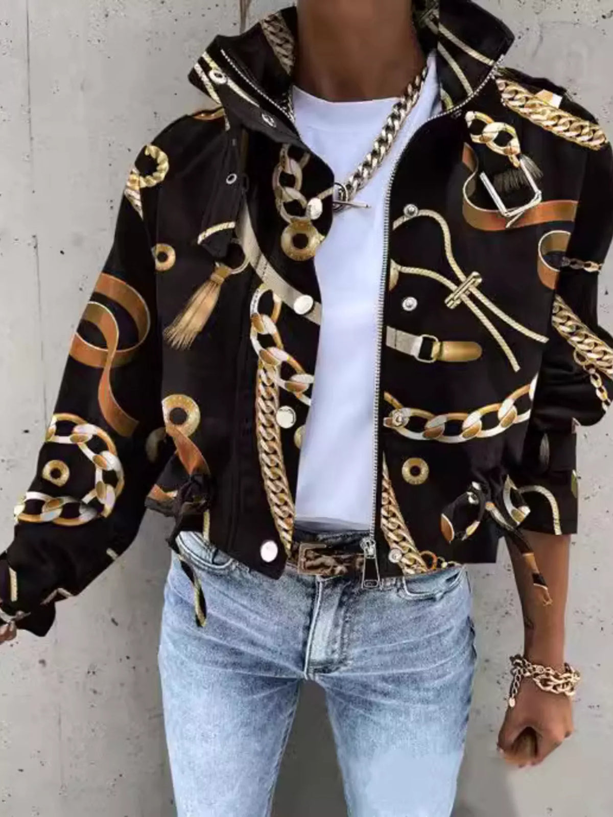 City Siren Snap Down Cropped Jacket