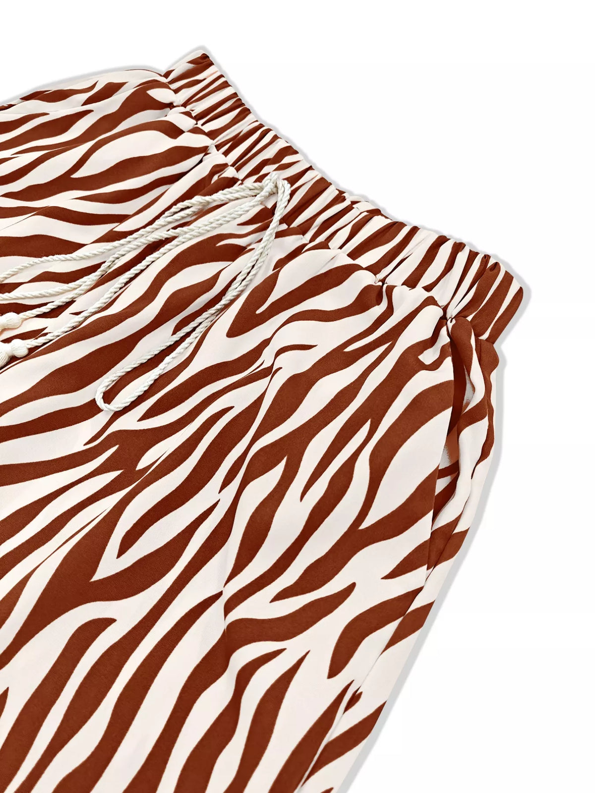 Wild Instinct Zebra Print Top & Pants Set