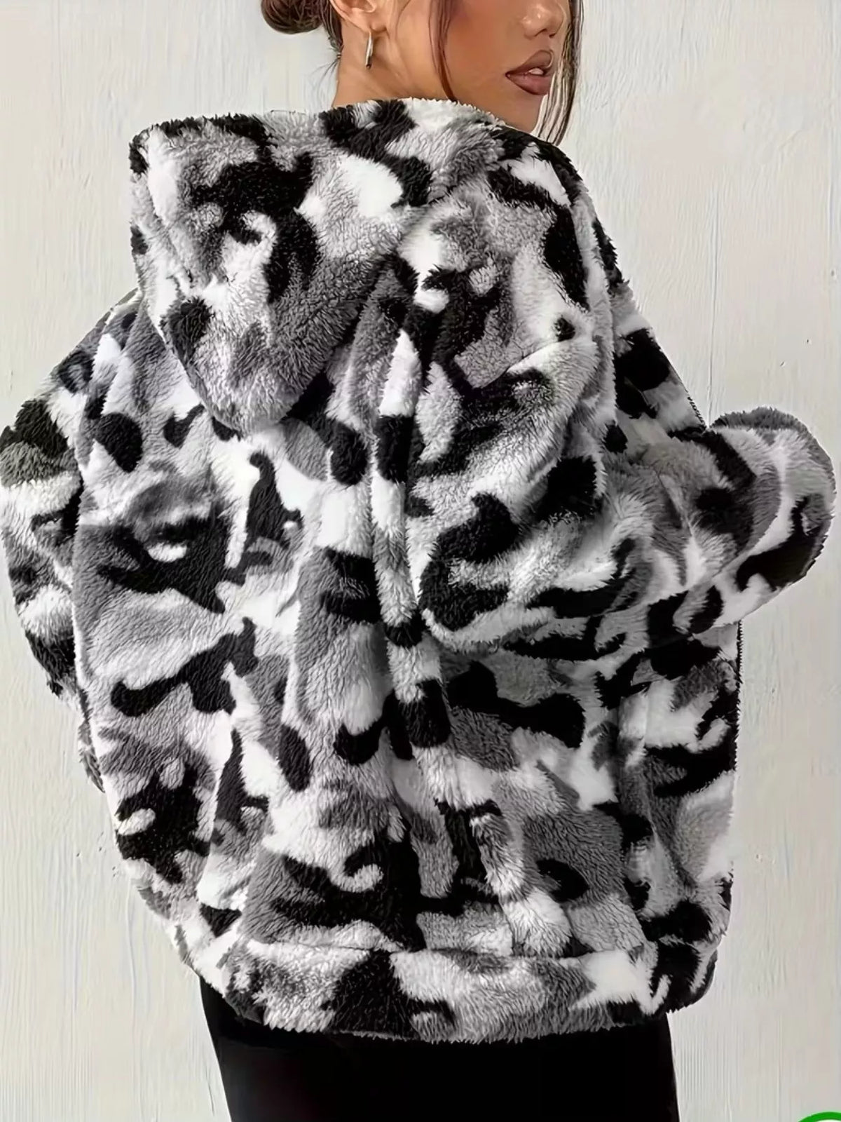 Urban Camo Fuzzy Zip Hoodie