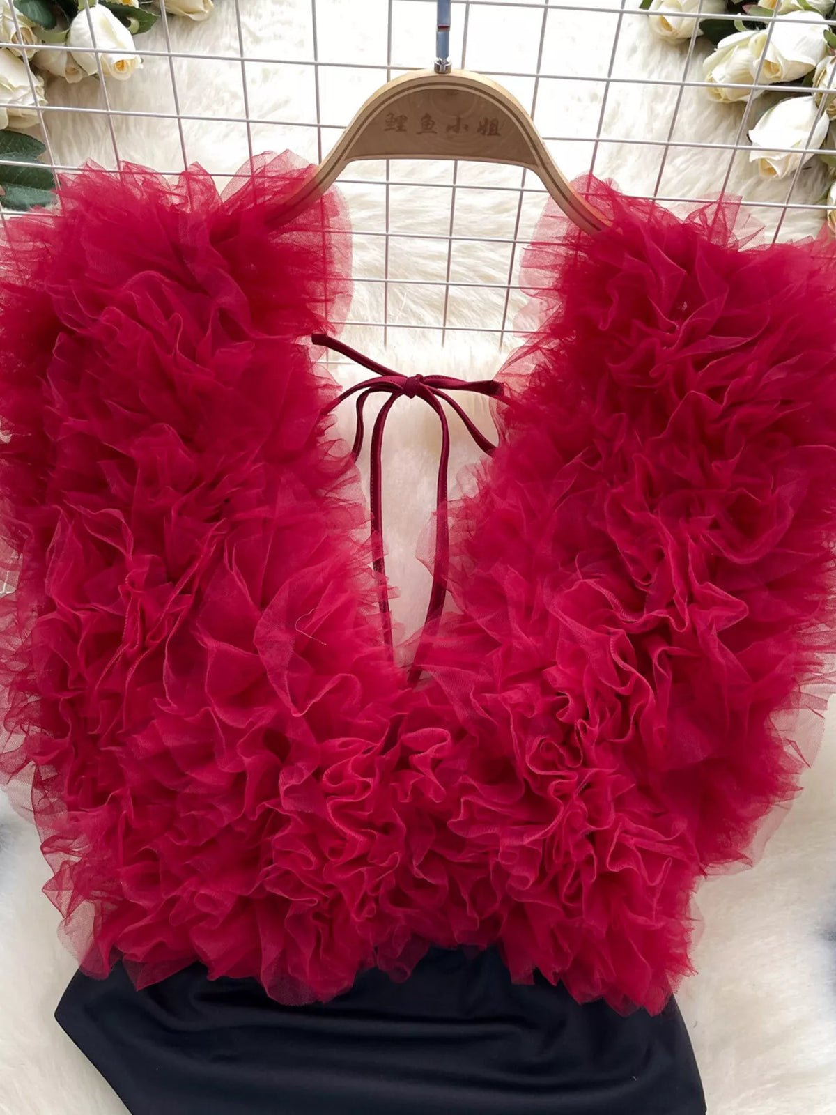 Chic Society Ruffle Trim Bodysuit
