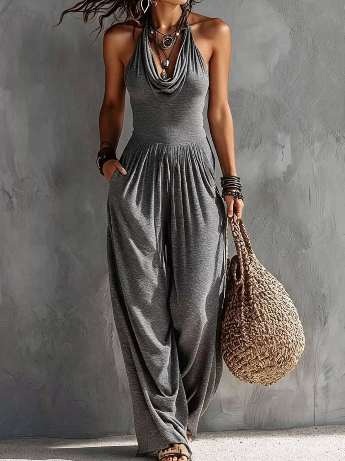 Urban Edge Halter Neck Jumpsuit