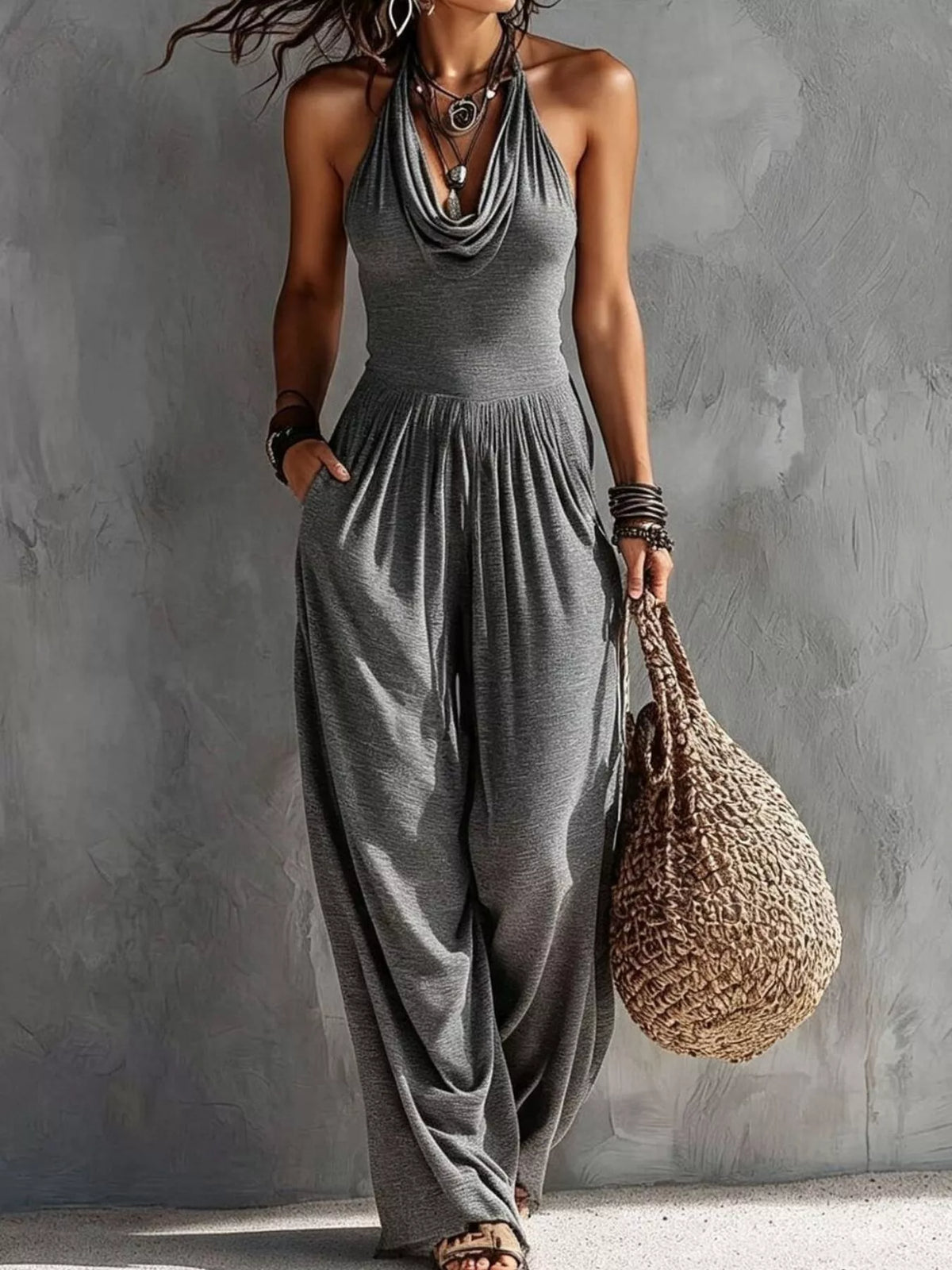 Urban Edge Halter Neck Jumpsuit