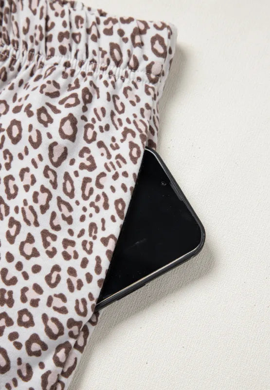 Wild Lounge Leopard Button-Down Set