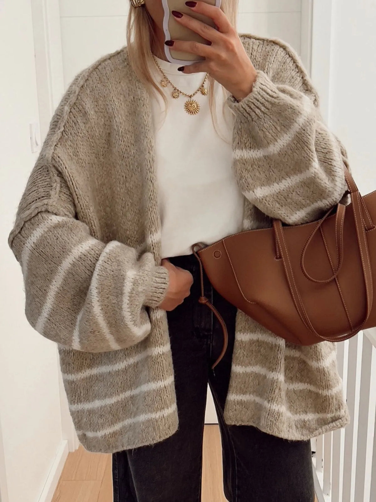 Industrial Muse Striped Cardigan