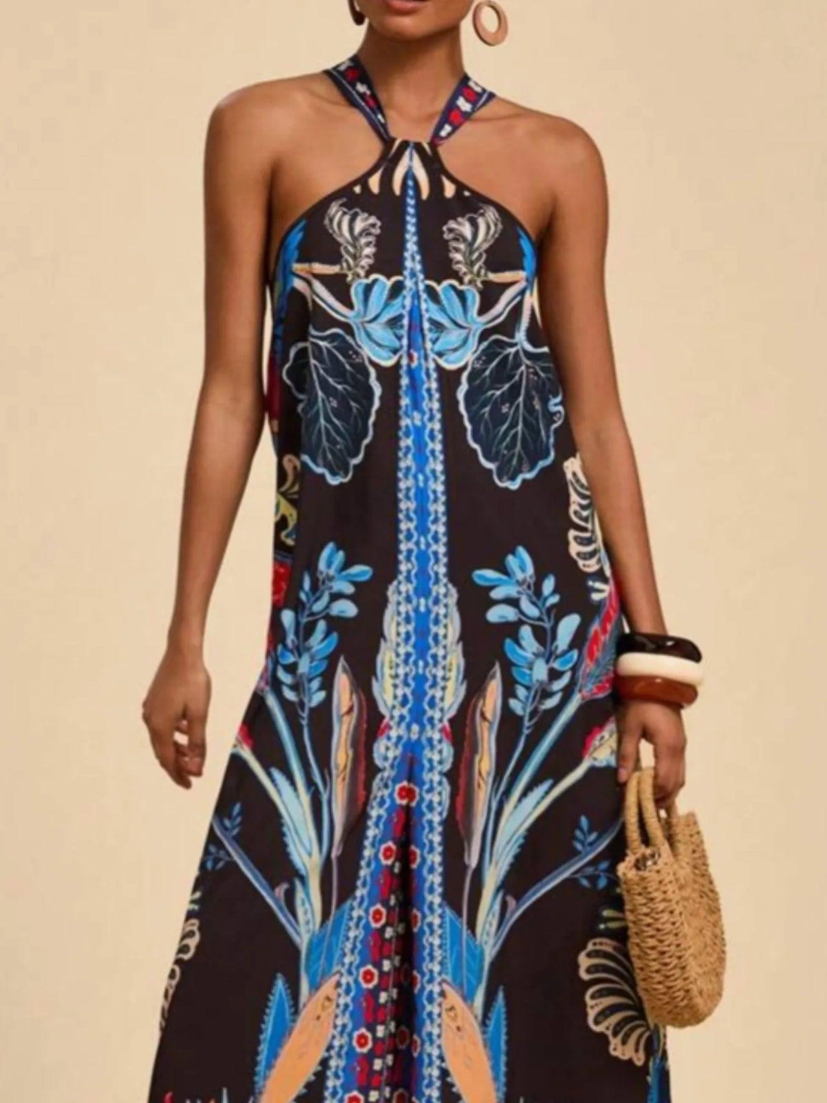 Brooklyn Bloom Halter Wide-Leg Jumpsuit