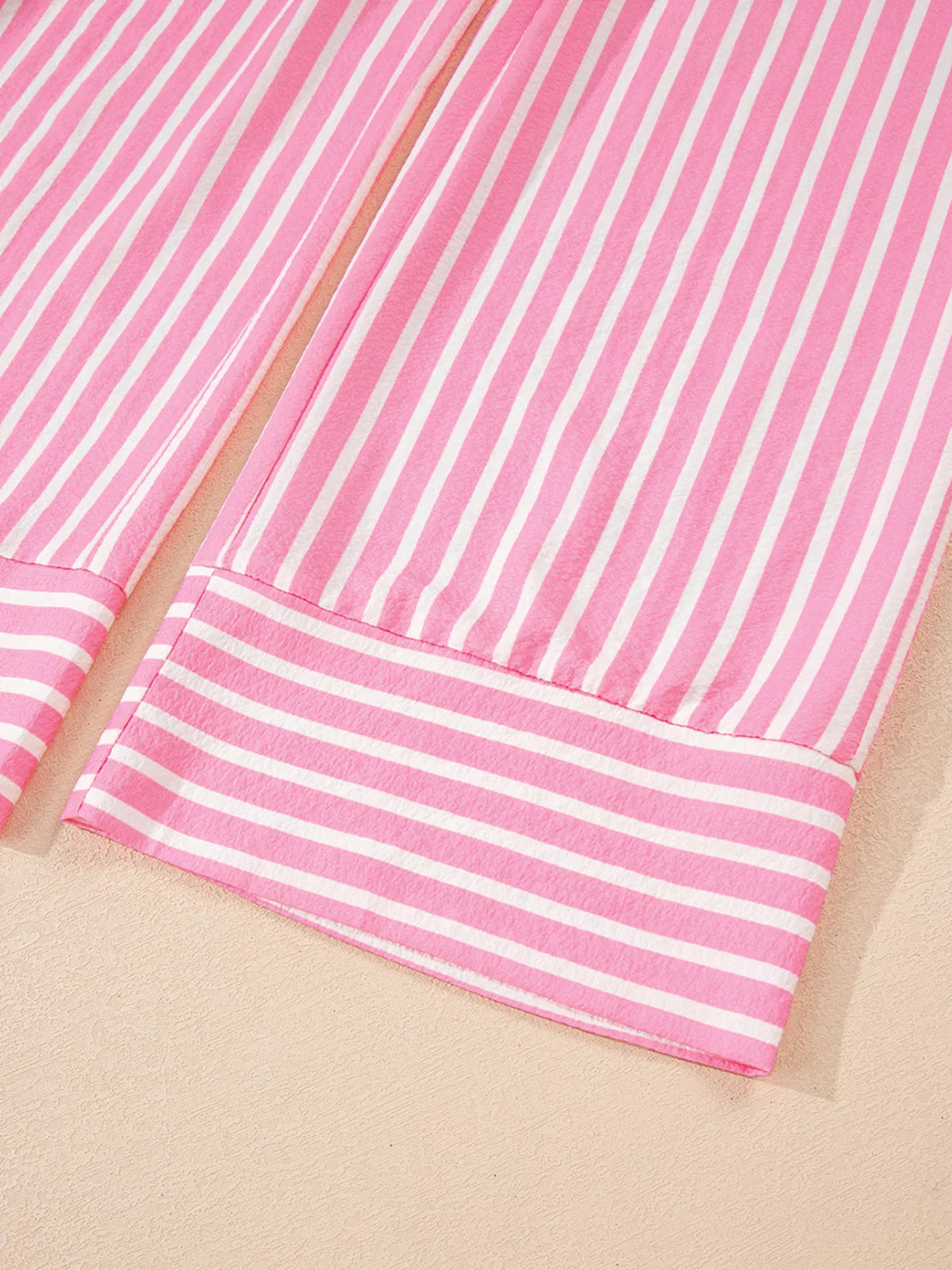Dream State Stripe Button-Front Lounge Set