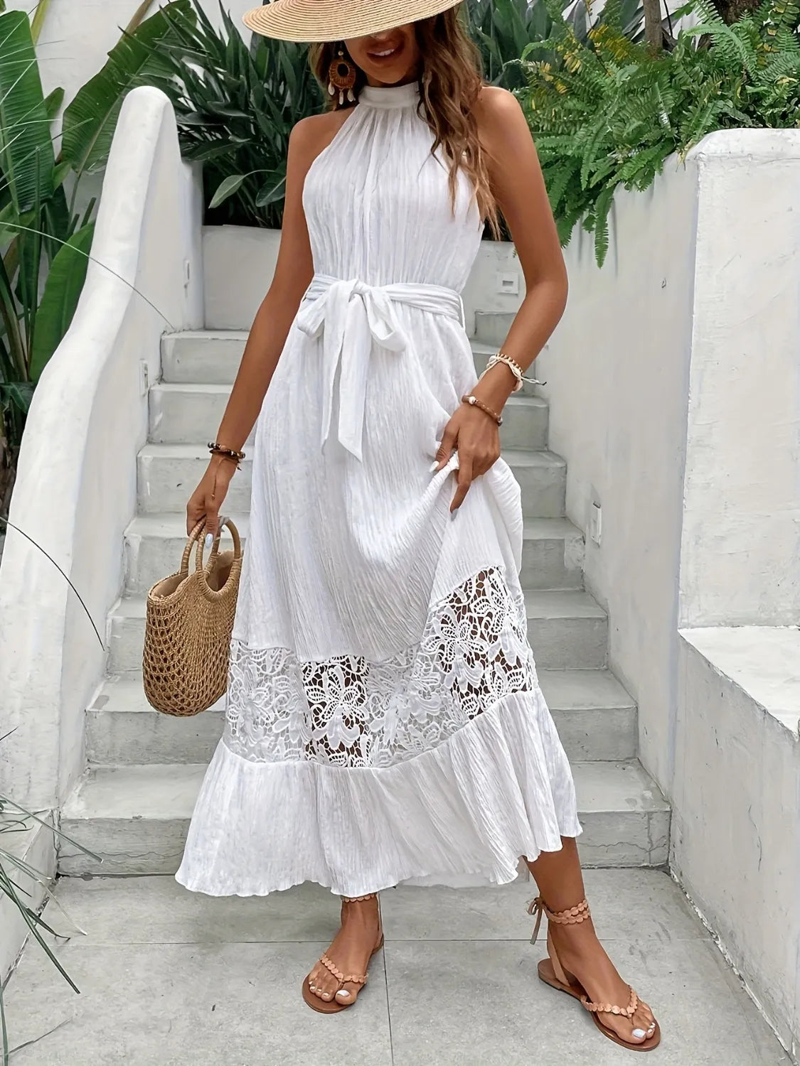 Lace Muse Sleeveless Cami Maxi Dress
