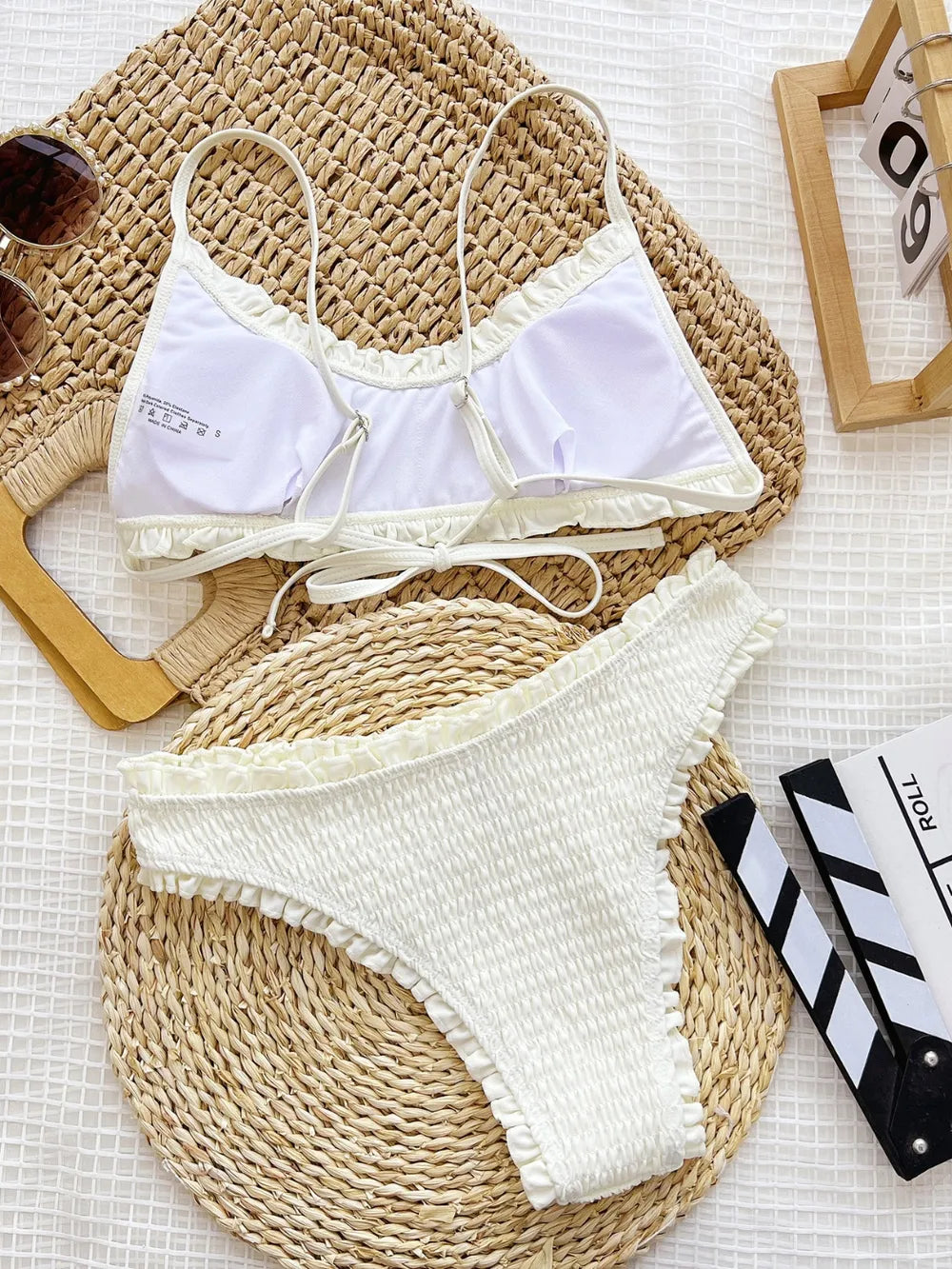 Sea Glass Frill Textured Bikini