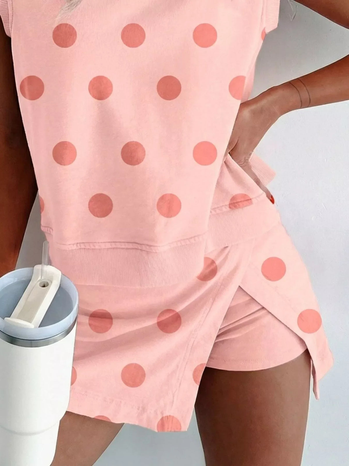 Loft Living Polka Dot Top & Skort Set