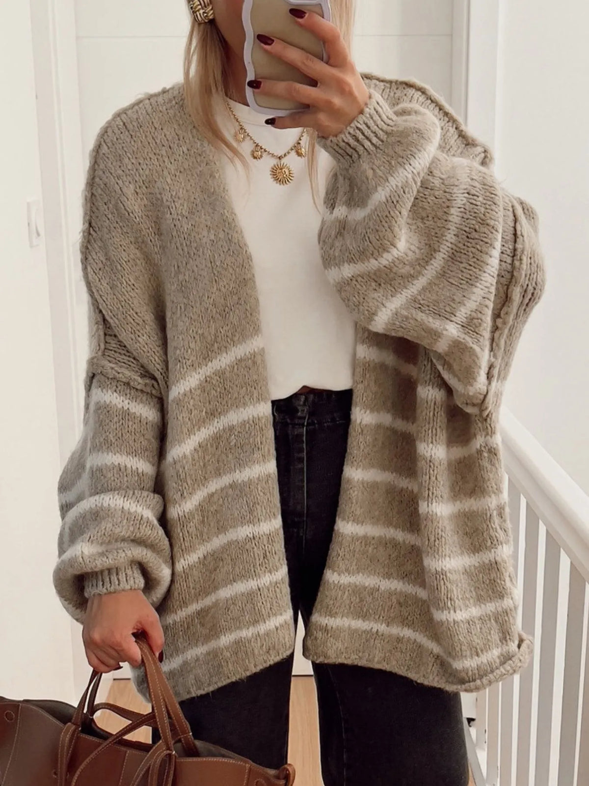 Industrial Muse Striped Cardigan