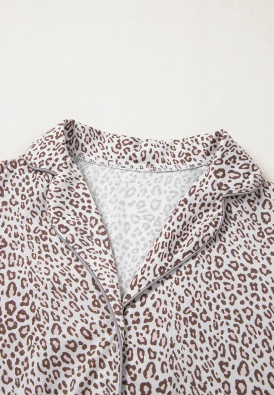 Wild Lounge Leopard Button-Down Set