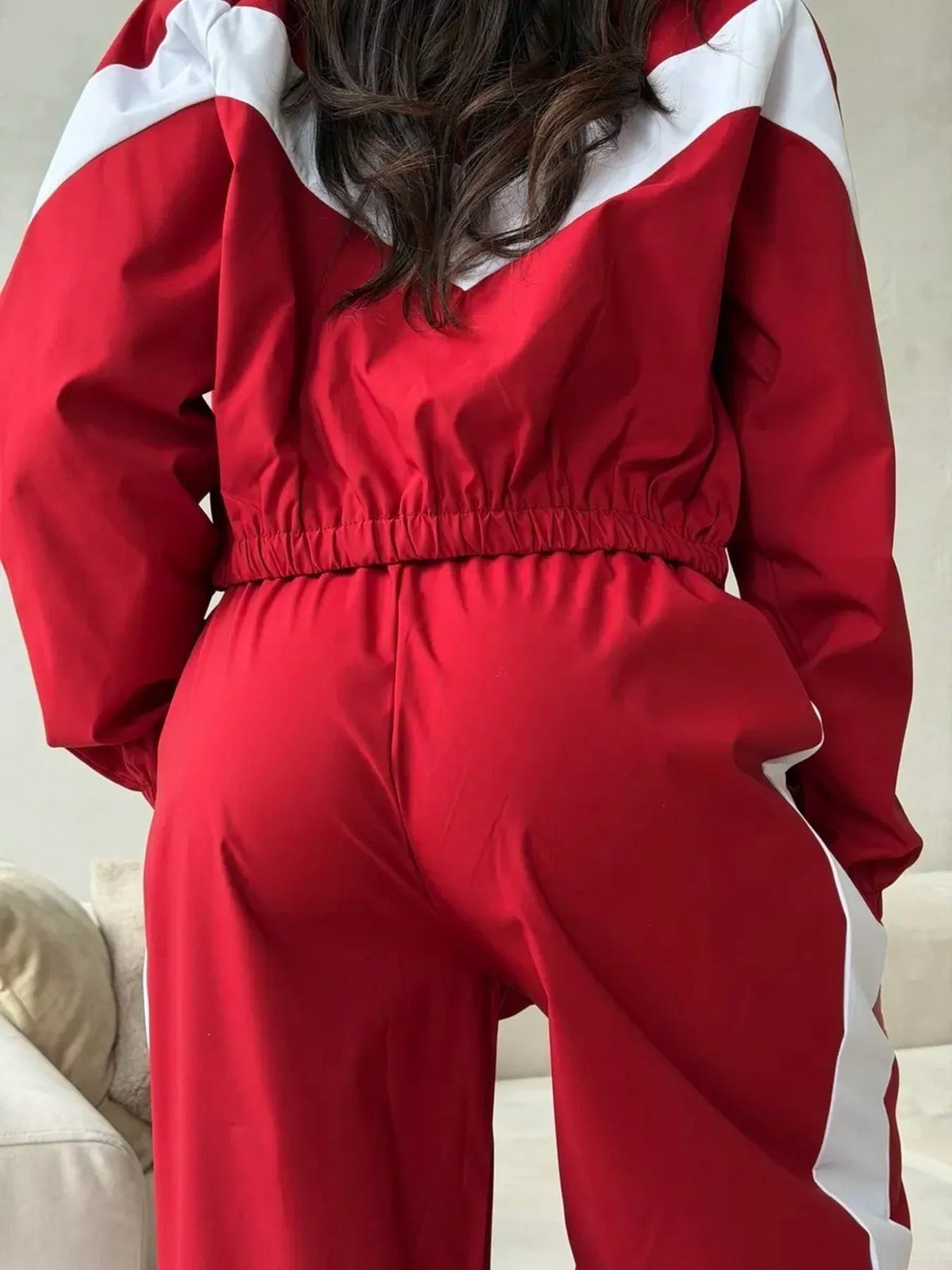 Street Society Color Block Zip Up Top & Pants Set