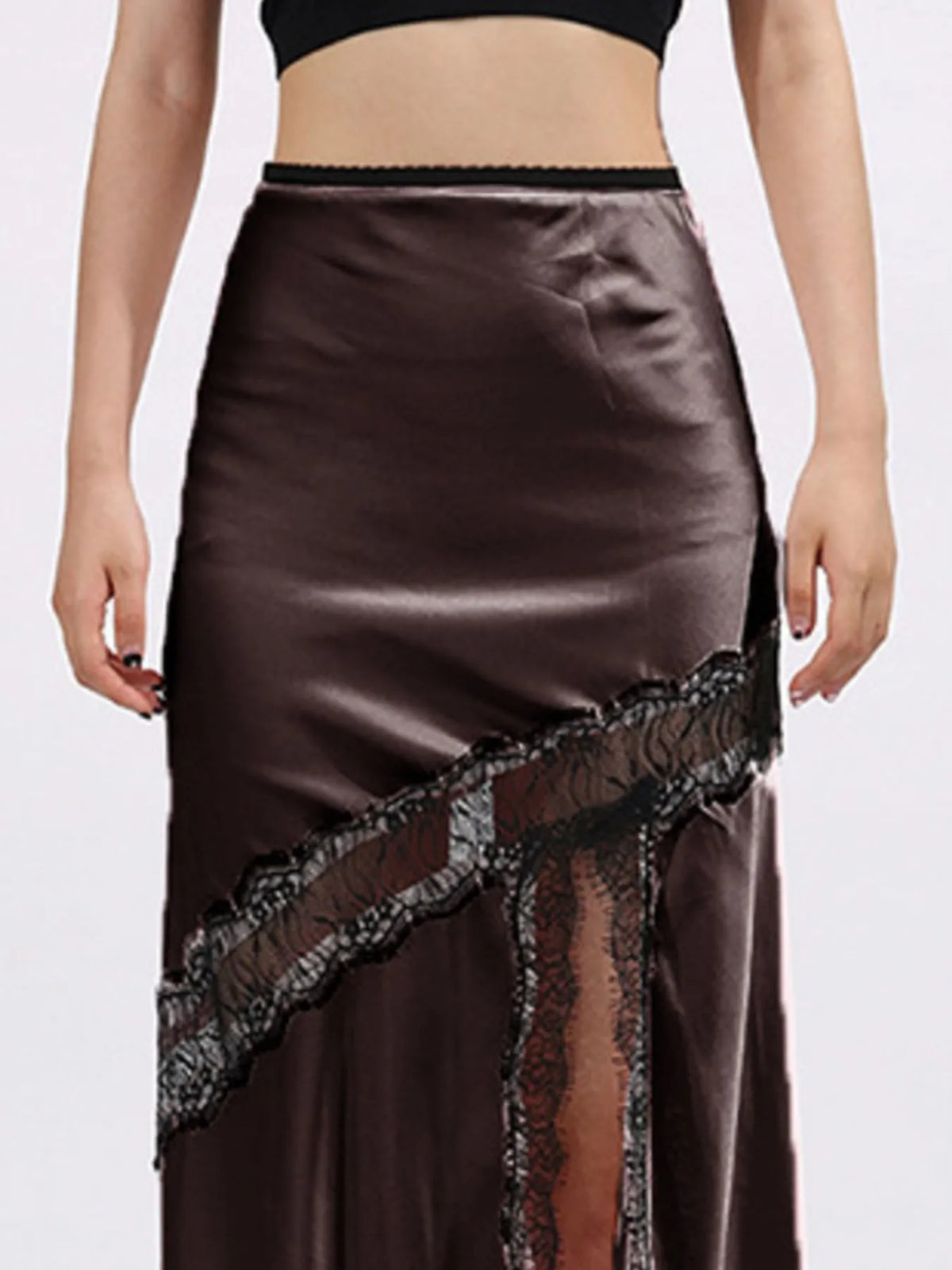 Midnight Muse Lace Trim Skirt