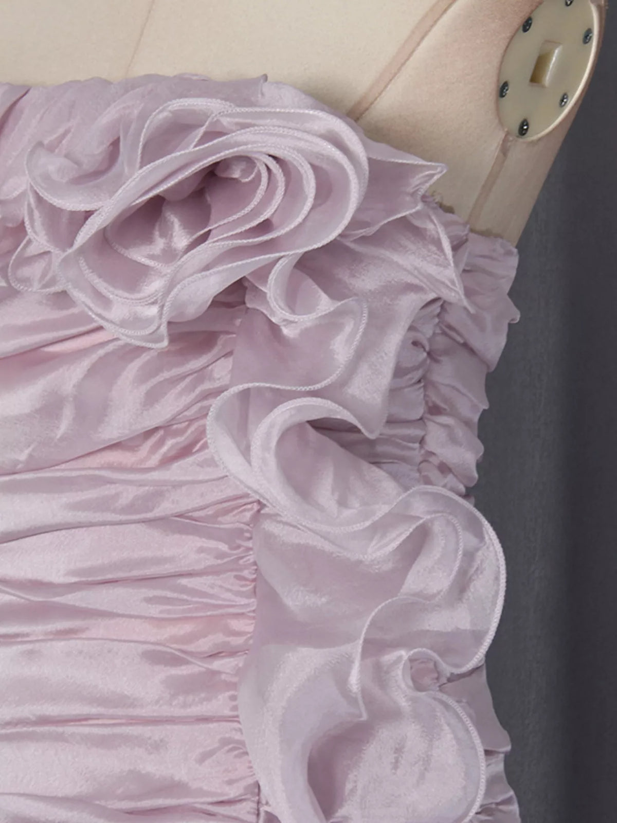 Lavender Glow Ruffled Strapless Dress