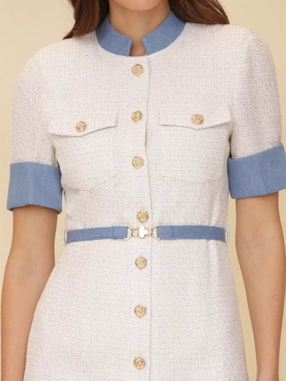 Parisian Chic Contrast Mini Dress