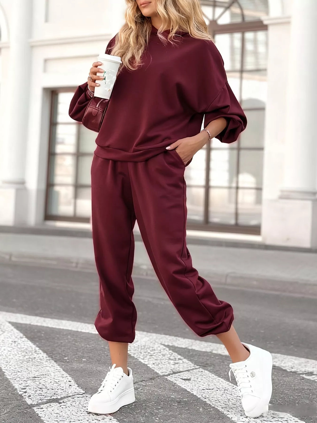Rebel Chic Casual Hoodie & Cropped Pants Set