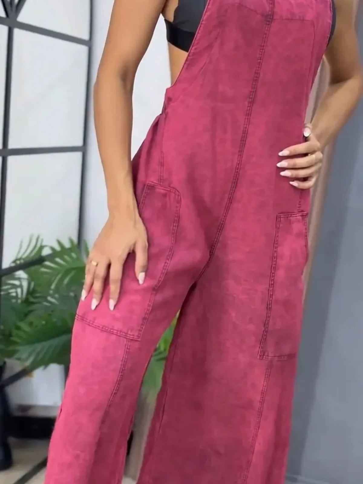 Hudson Blue Wide-Leg Denim Jumpsuit