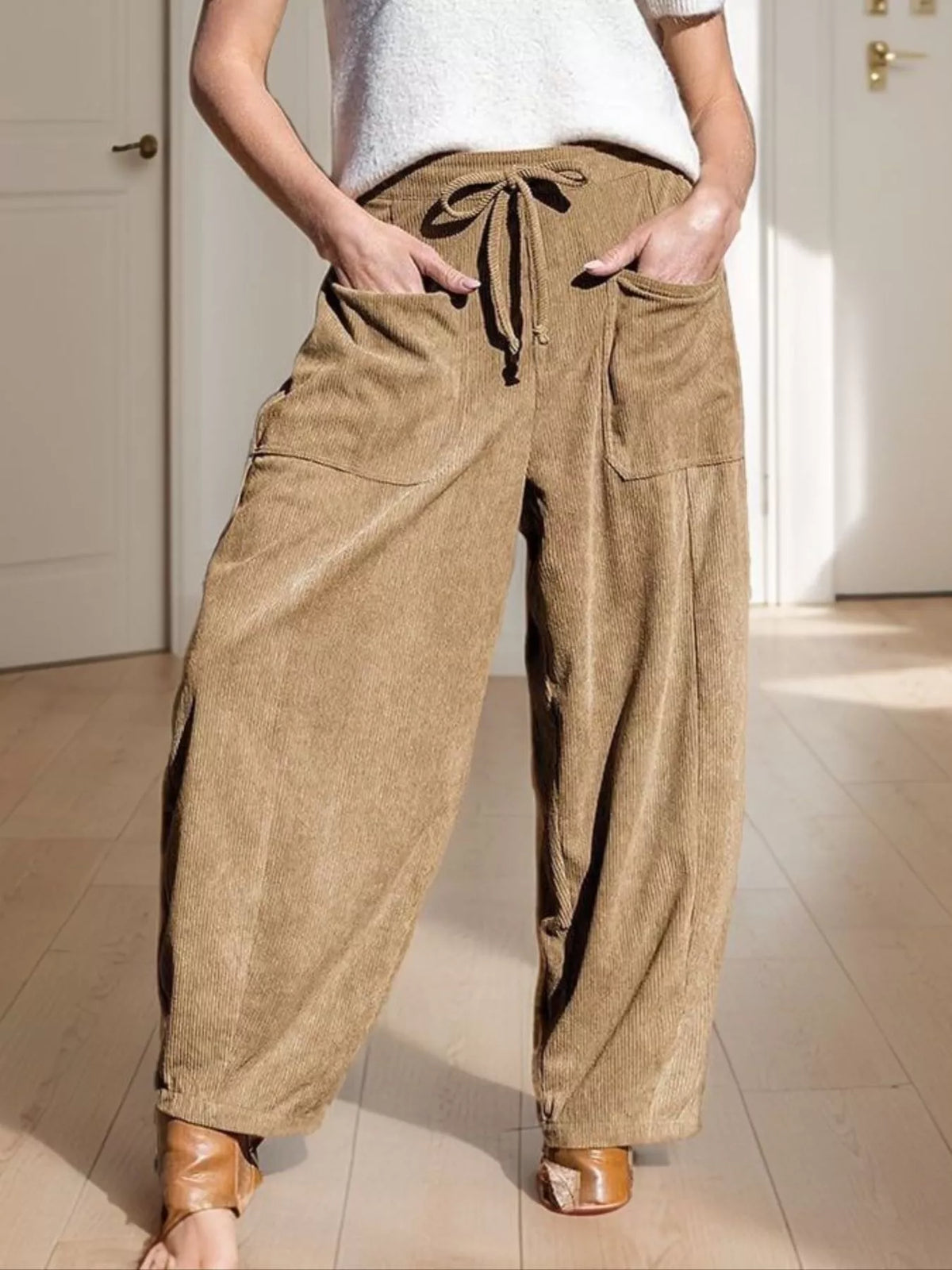 City Escape Corduroy Wide Leg Pants