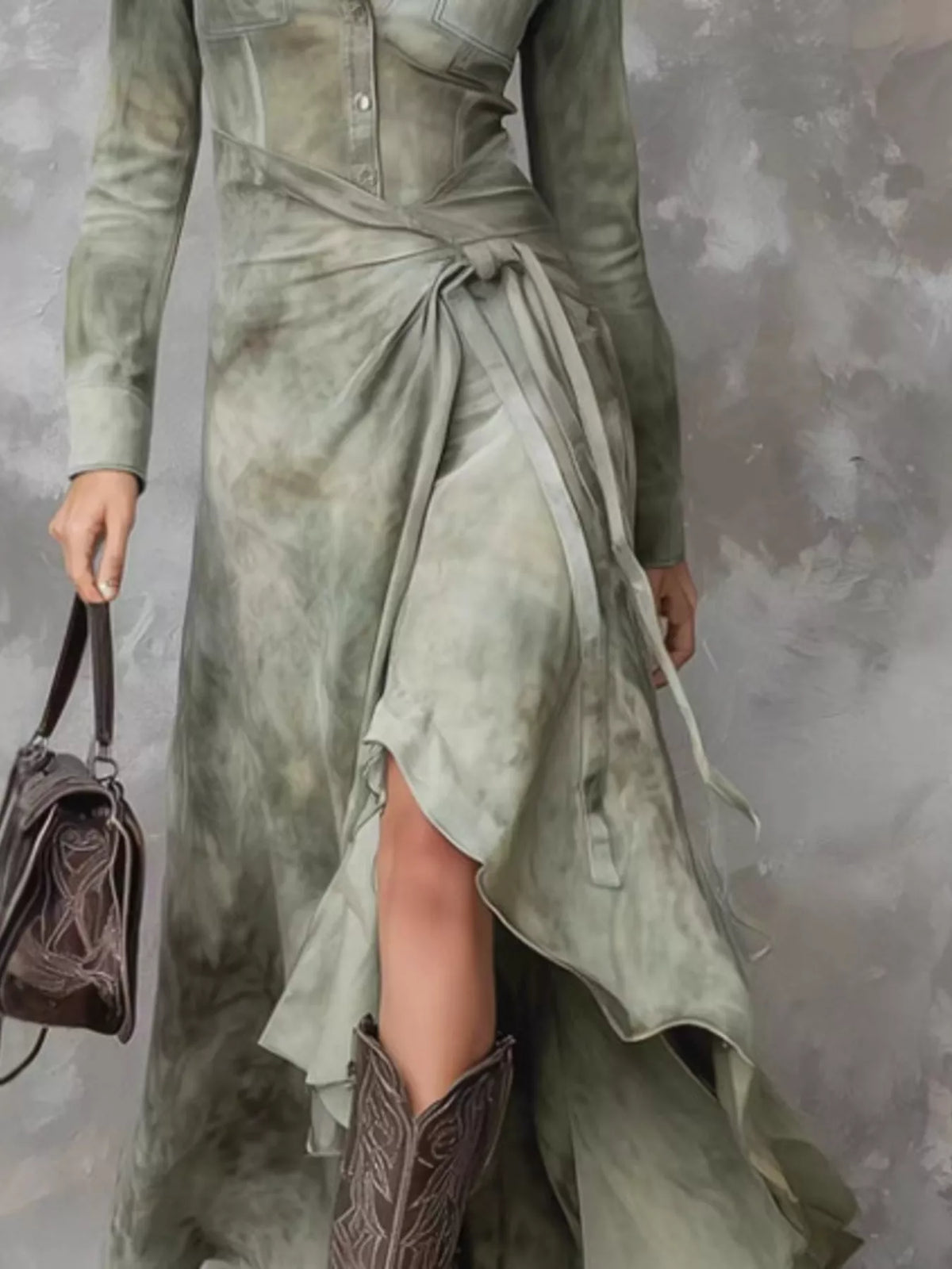 Harbor Flow High-Low Long Sleeve Dress