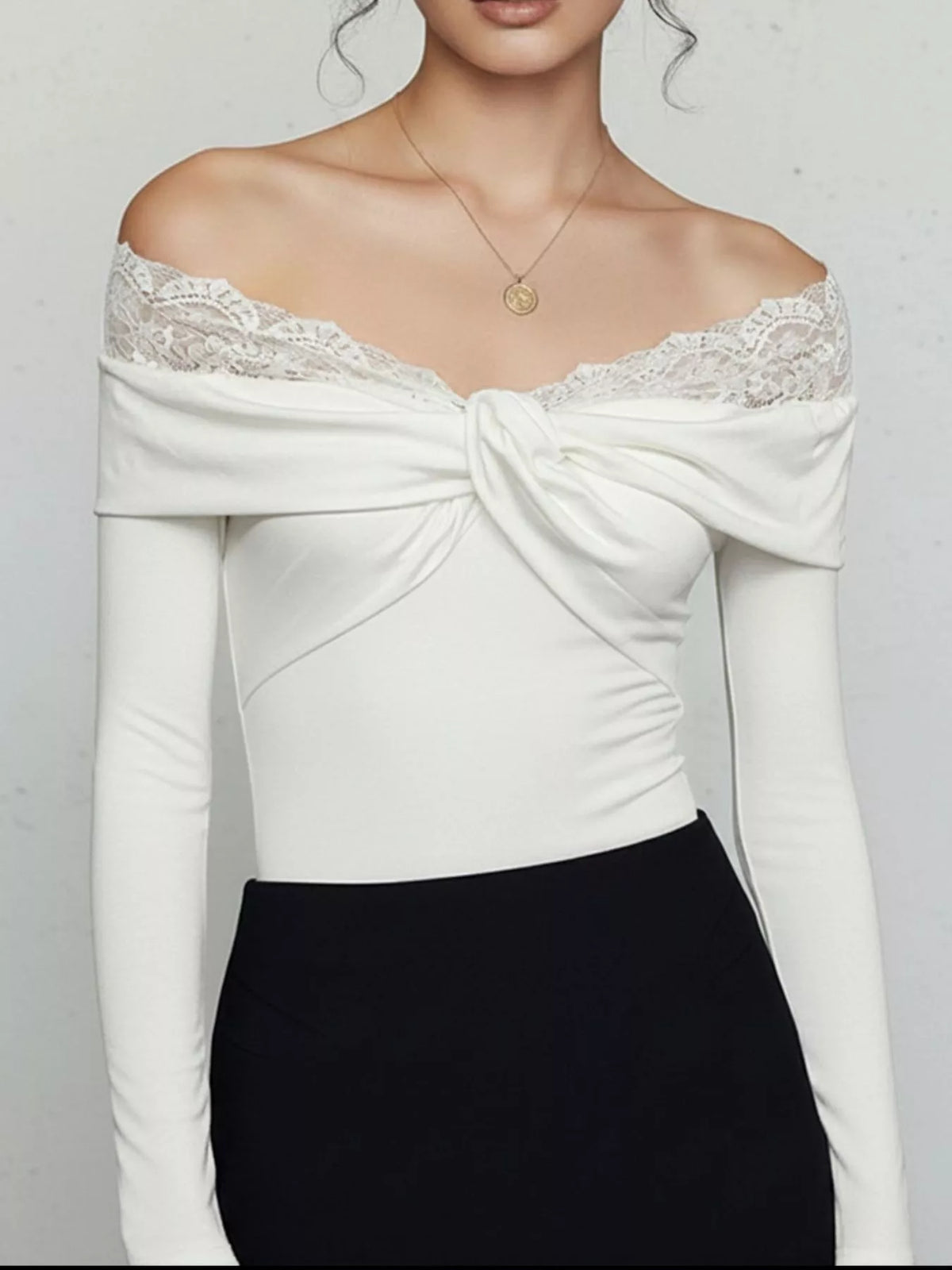 Esme Lace Off-Shoulder Bodysuit