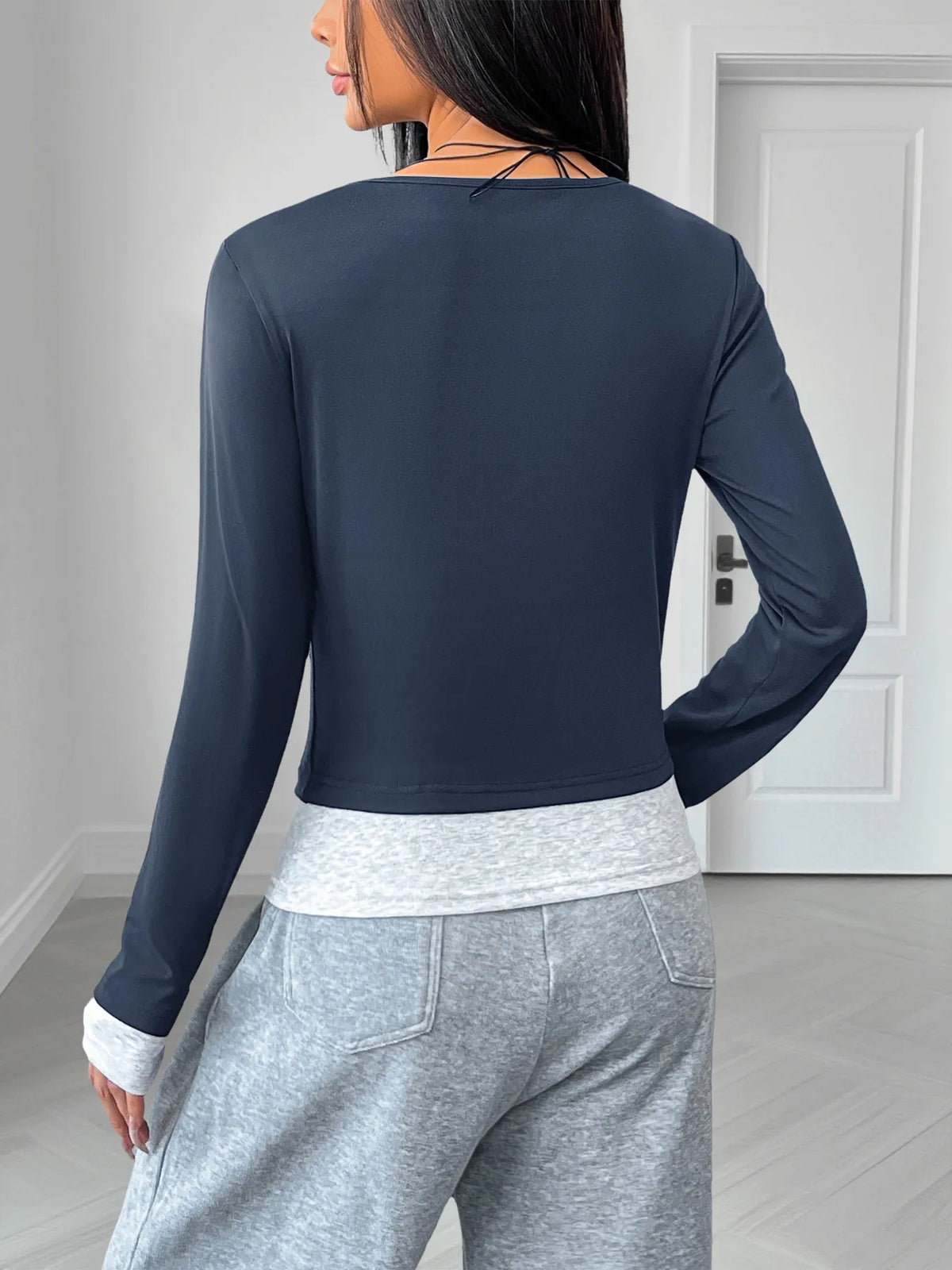 City Ease Long Sleeve Fitted T-Shirt