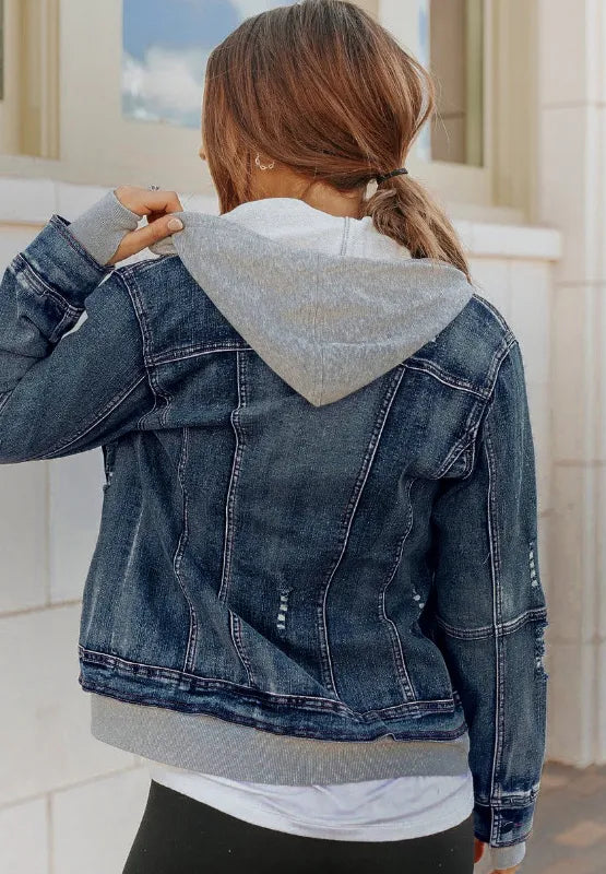 Brooklyn Layers Hooded Denim Jacket